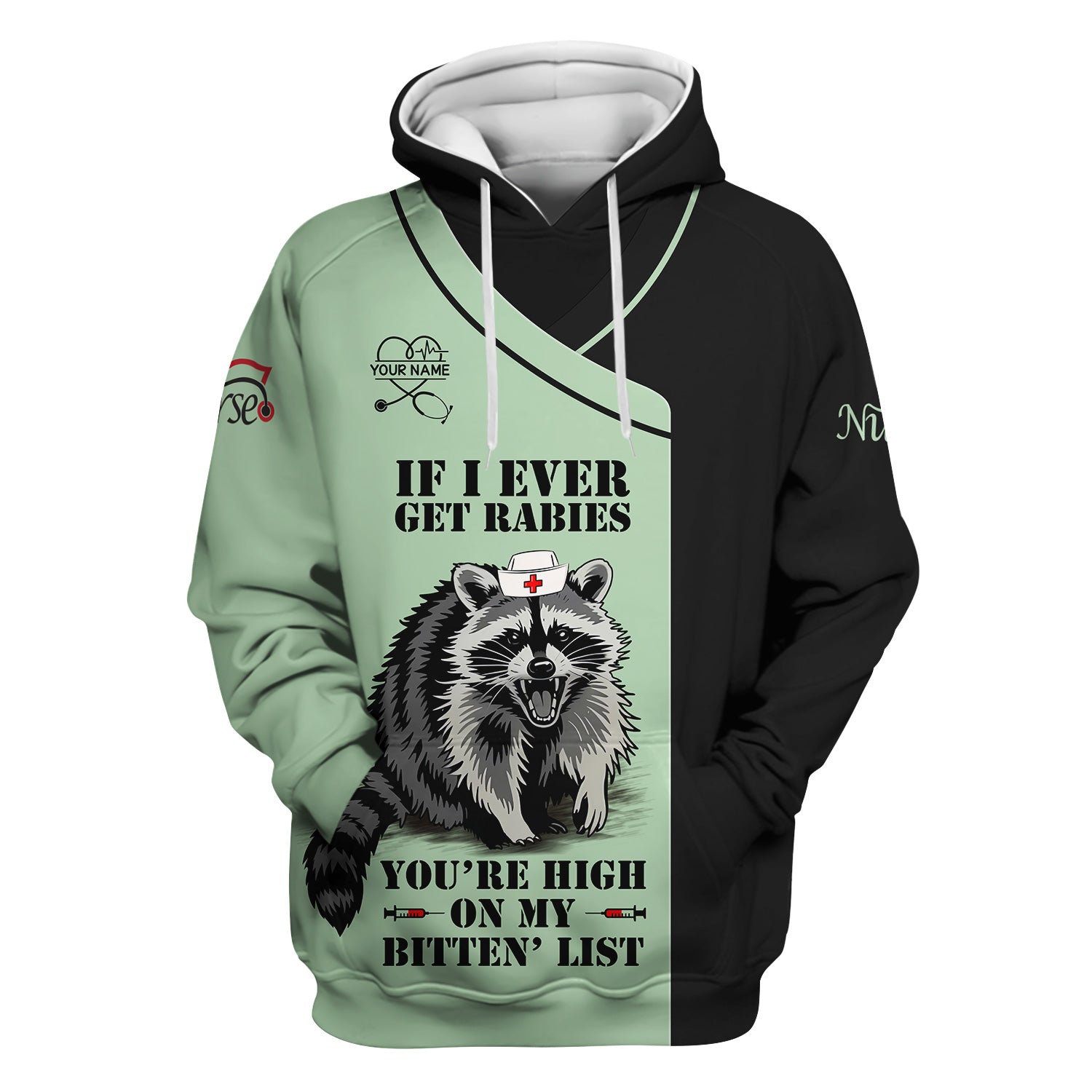 Custom Funny Nurse Scrub Top - You're High On My Bitten List - Multiple Color Options Gift for RN LPN CNA