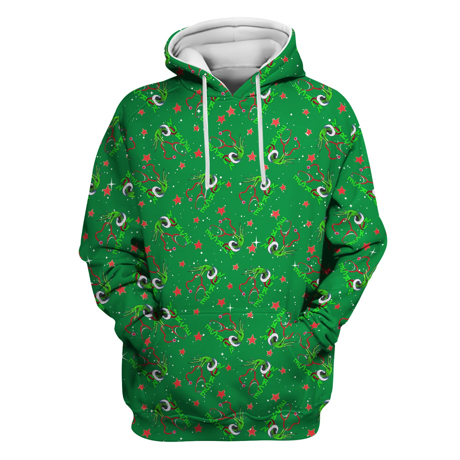 Custom Nurse Grinch Scrub Top - Funny Christmas Top for Women - Gift for RN LPN CNA Nursing