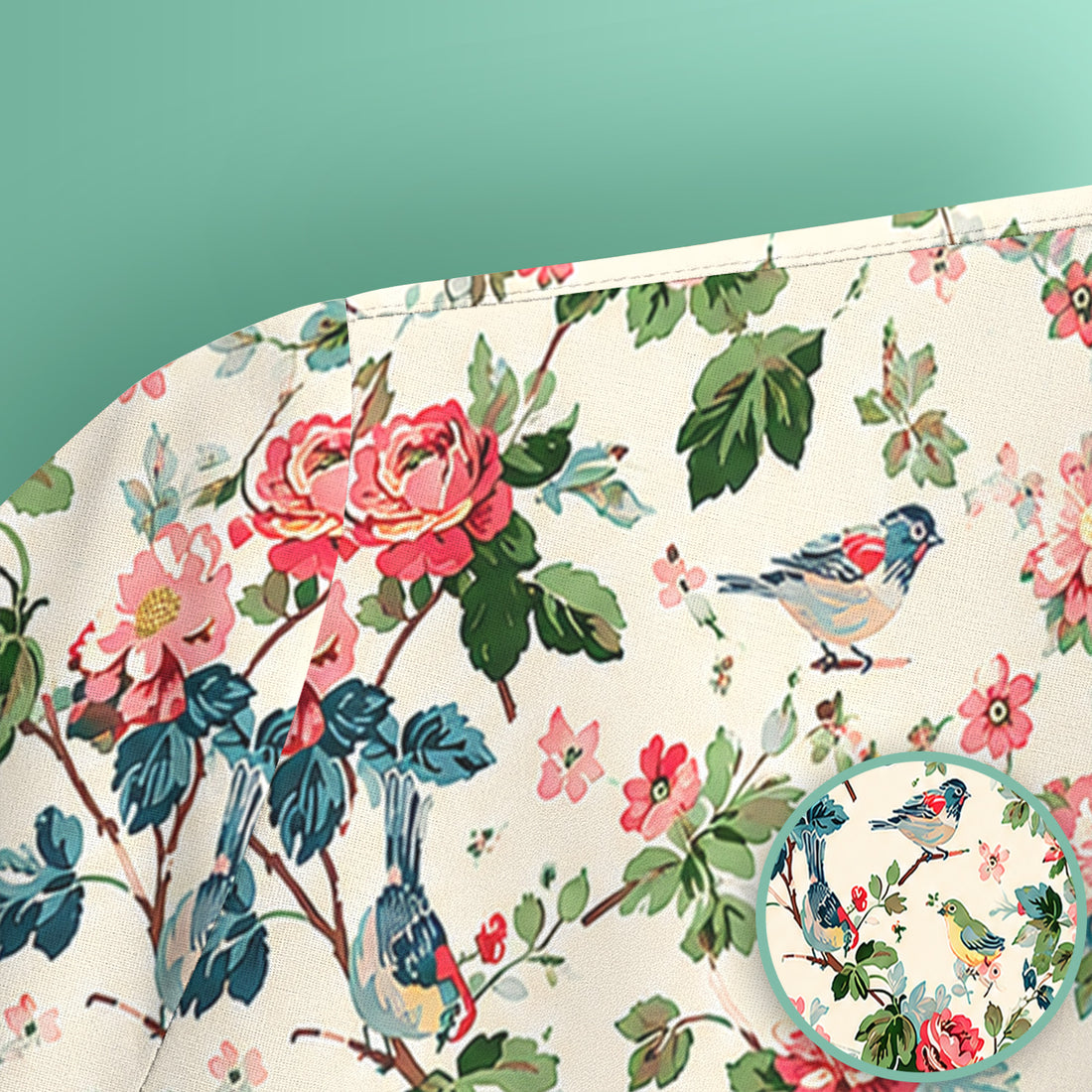 Songbird Rose Garden Pattern Scrub Top, Comfortable Scrubs for Nurses
