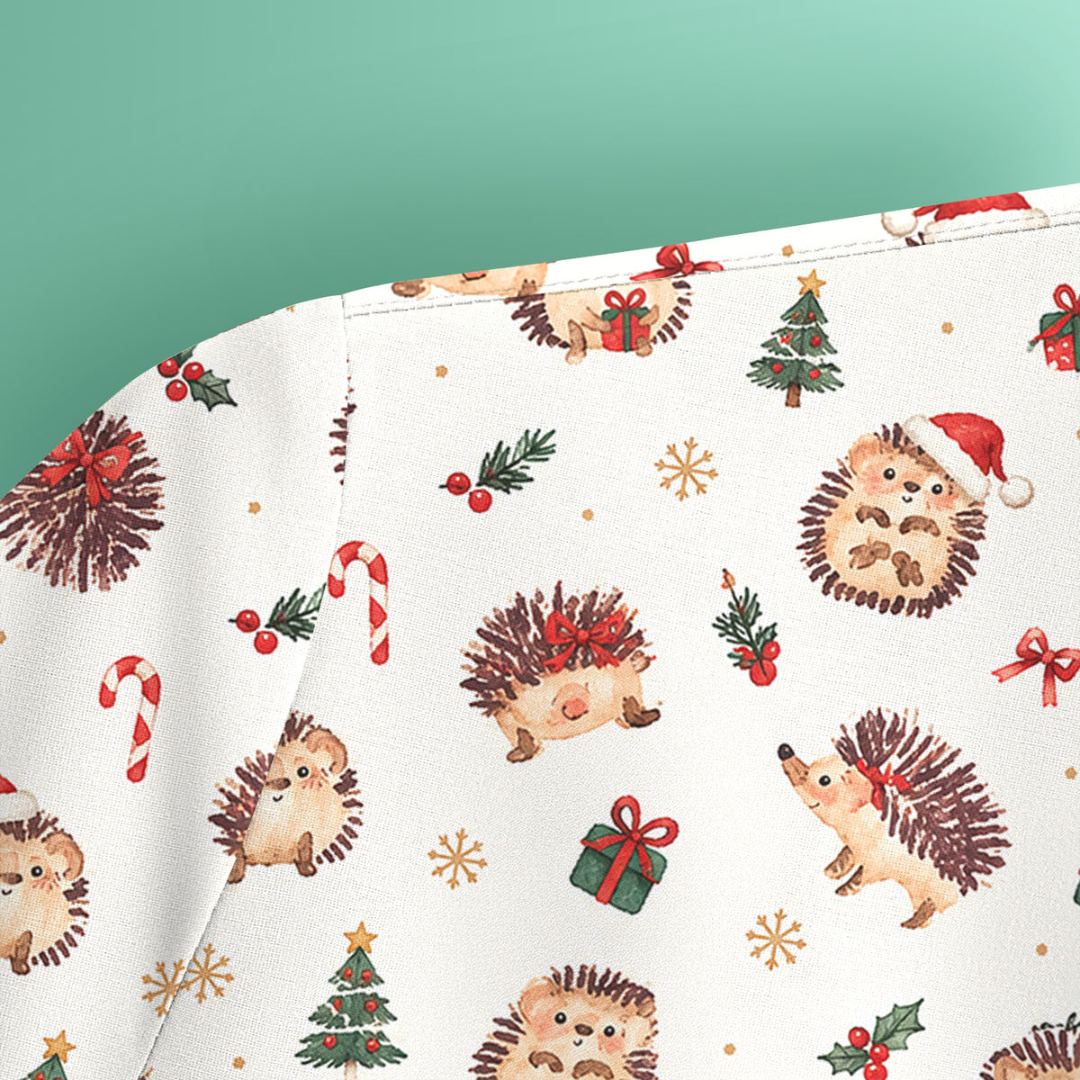 Christmas Hedgehogs And Gifts Scrub Top, Comfortable Scrubs for Nurses