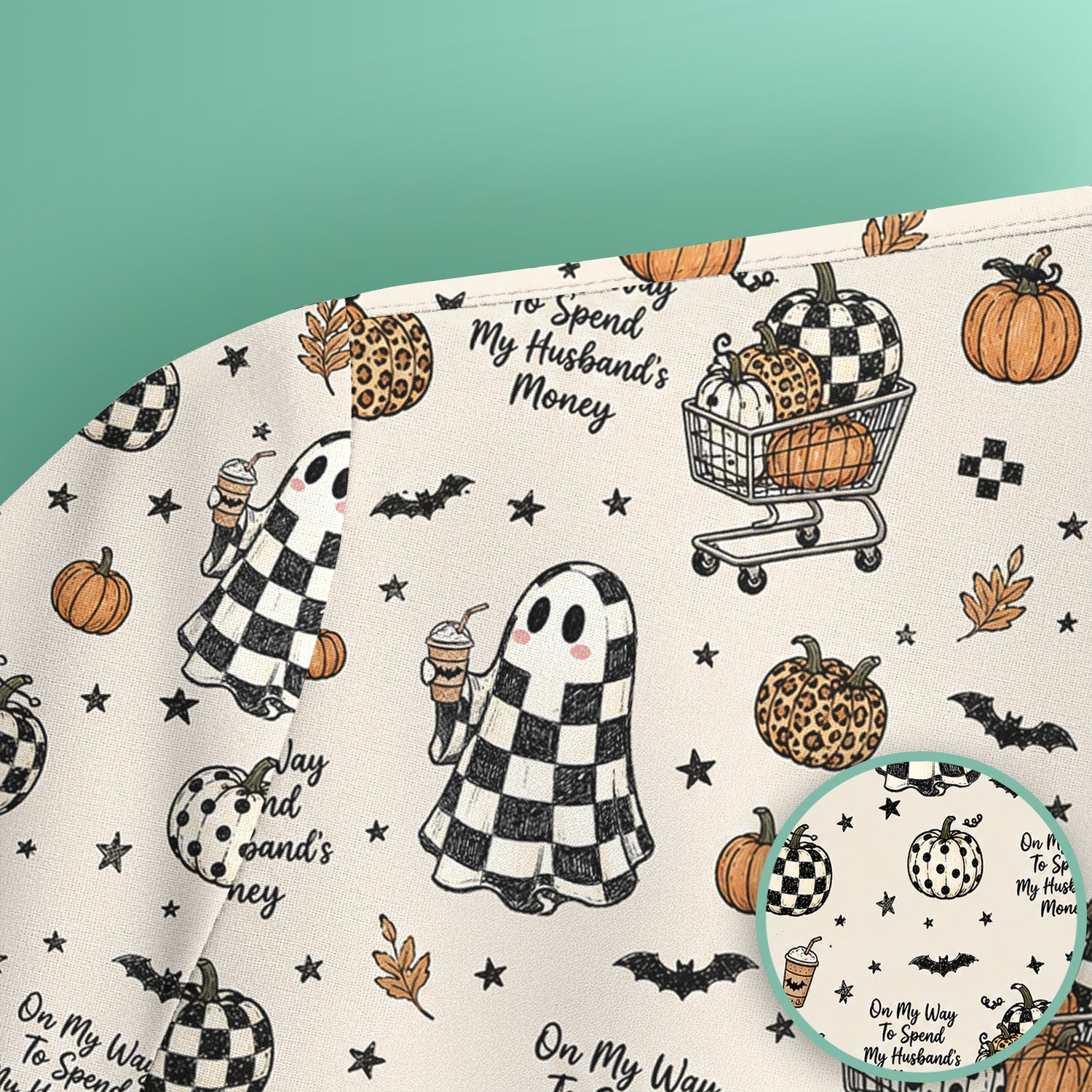 Halloween On My Way To Spend My Husband's Money Scrub Top, Comfortable Scrubs for Nurses
