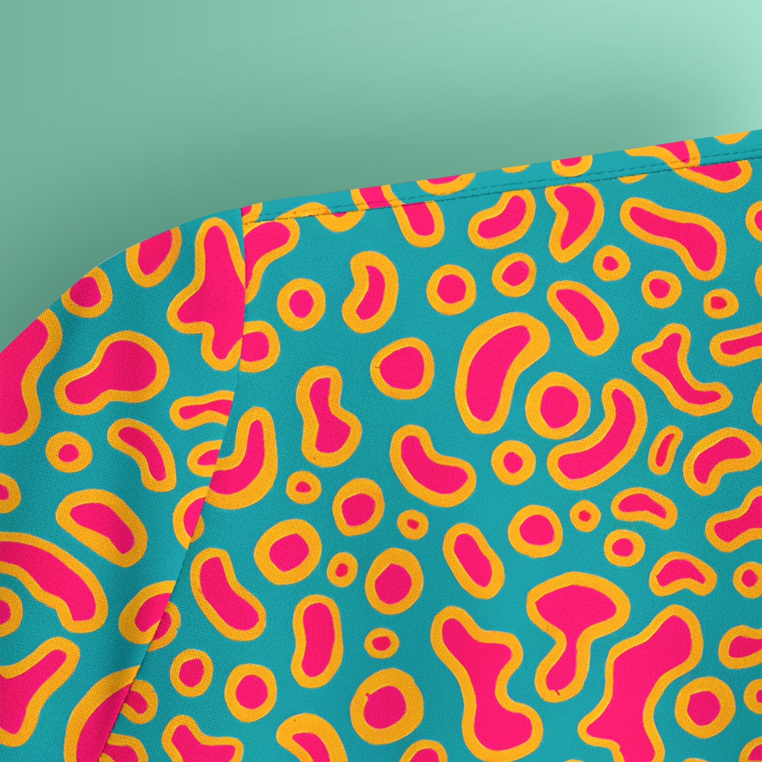 Colorful Abstract Leopard Pattern Scrub Top, Breathable Medical Uniform Top