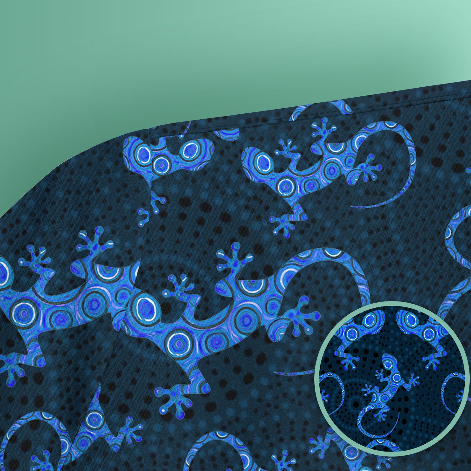 Australian Gecko Dot Art Inspired Medical Scrub Top - Women Uniform