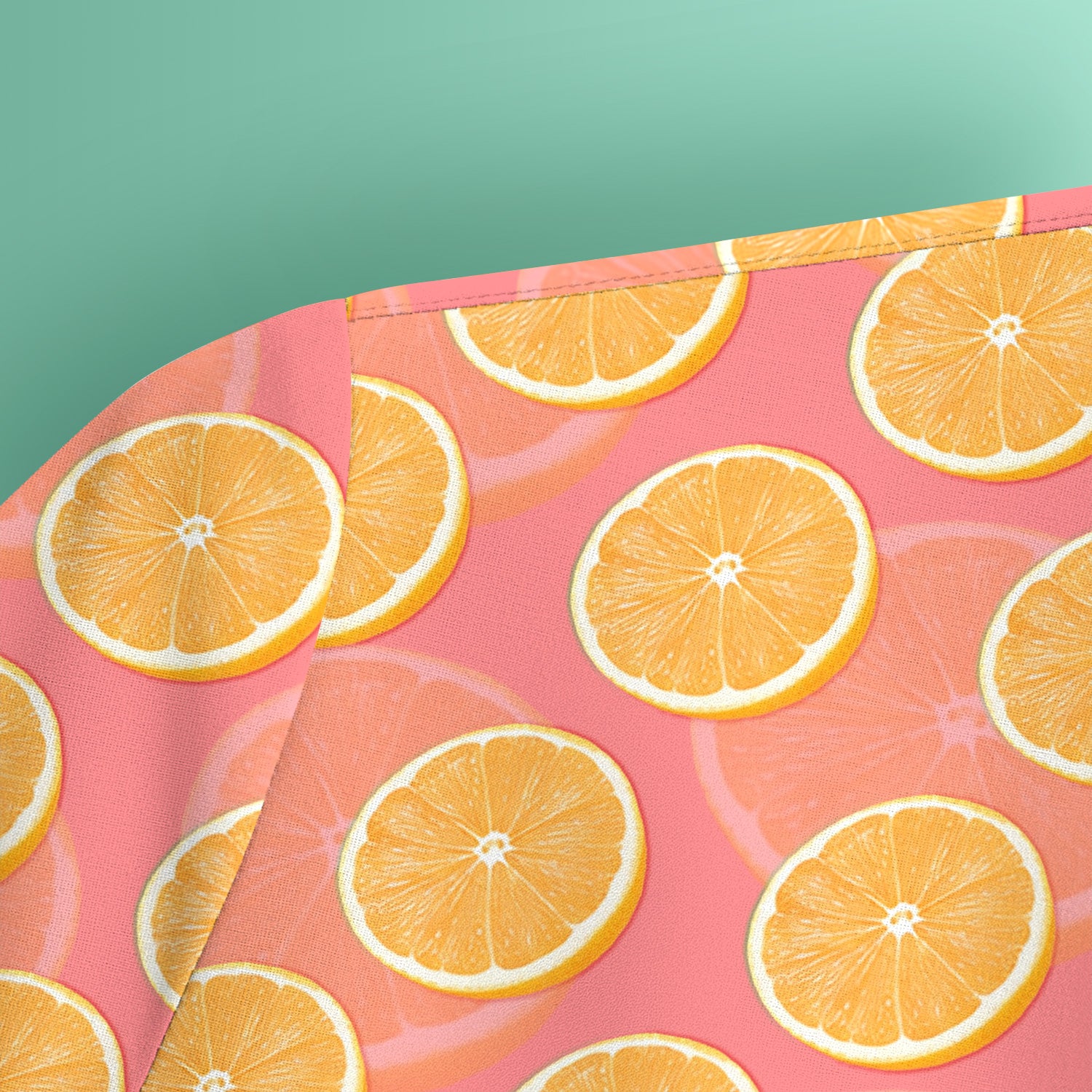Fresh Orange Slice Pattern Scrub Top, Comfortable Scrubs For Nurses