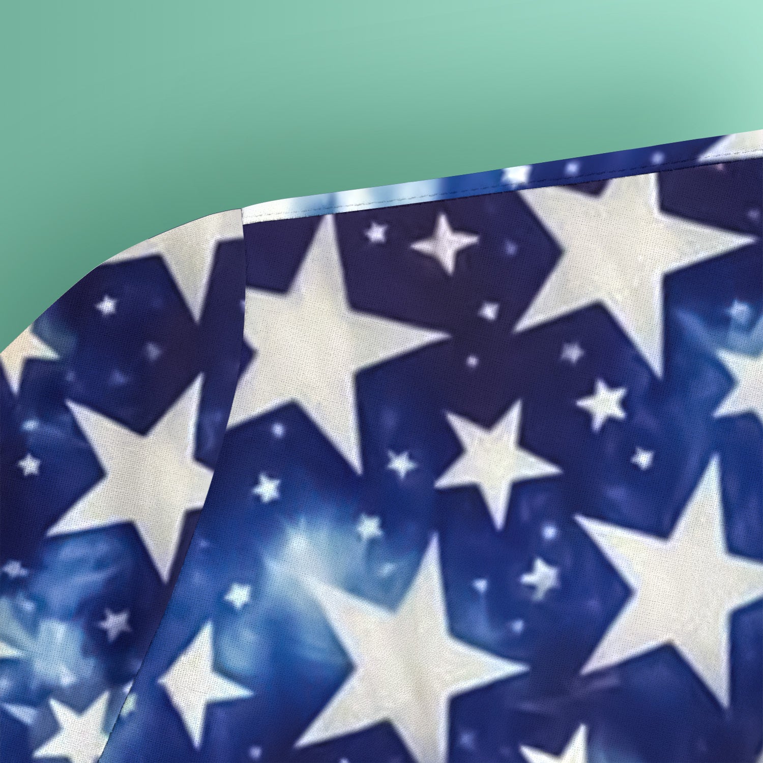 Patriotic Stars Tie Dye Pattern Scrub Top, Comfortable Scrubs for Nurses