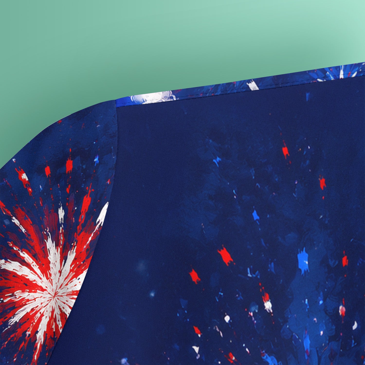 Funny Patriotic Sheep Fireworks Print Scrub Top, Comfortable Scrubs for Nurses