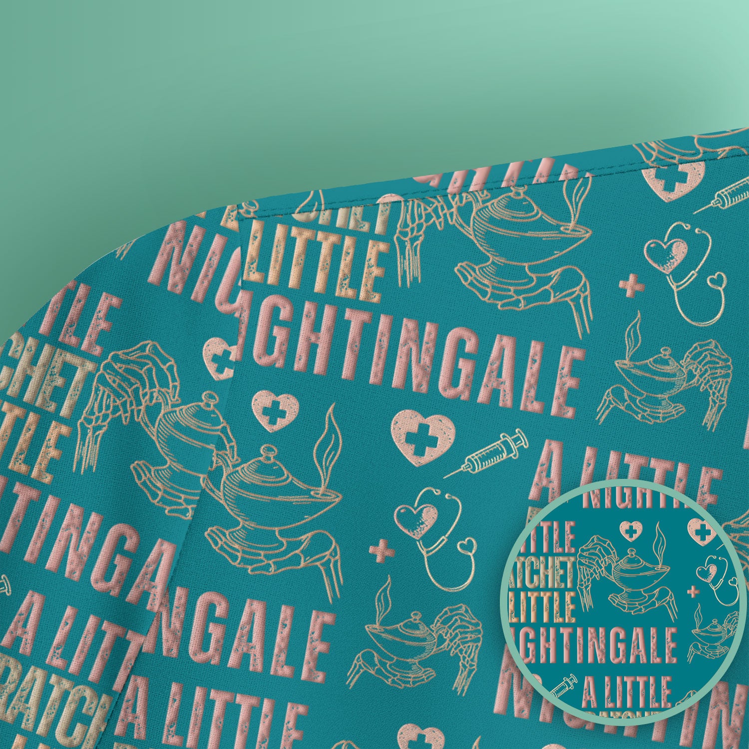 A Little Ratchet A Little Nightingale Nurse Scrub Top, Breathable Fabrics Nursing Uniform