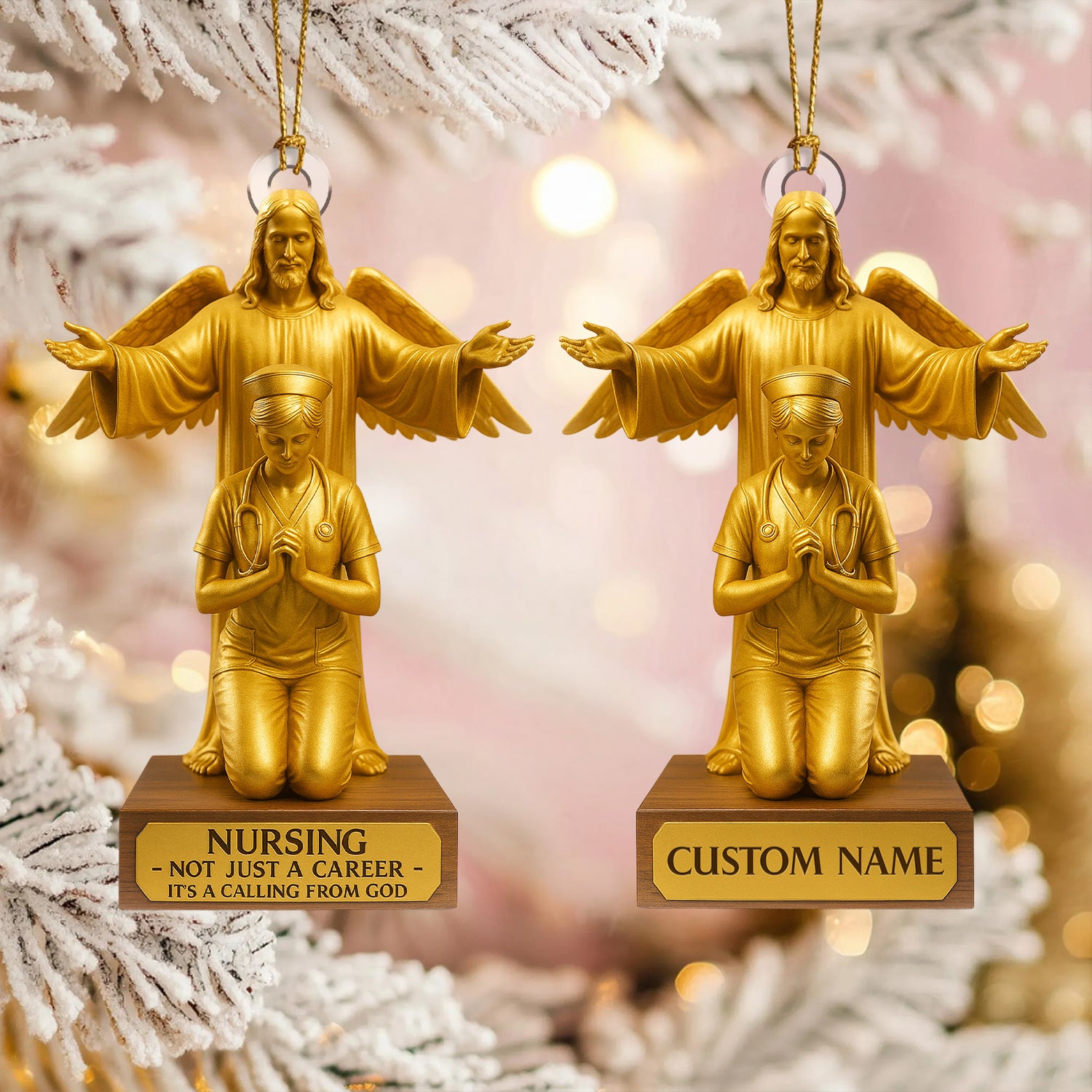 Personalized Nurse Angel Ornament, Guardian Angel Nursing Ornament, Christmas Gift For RN And LPN