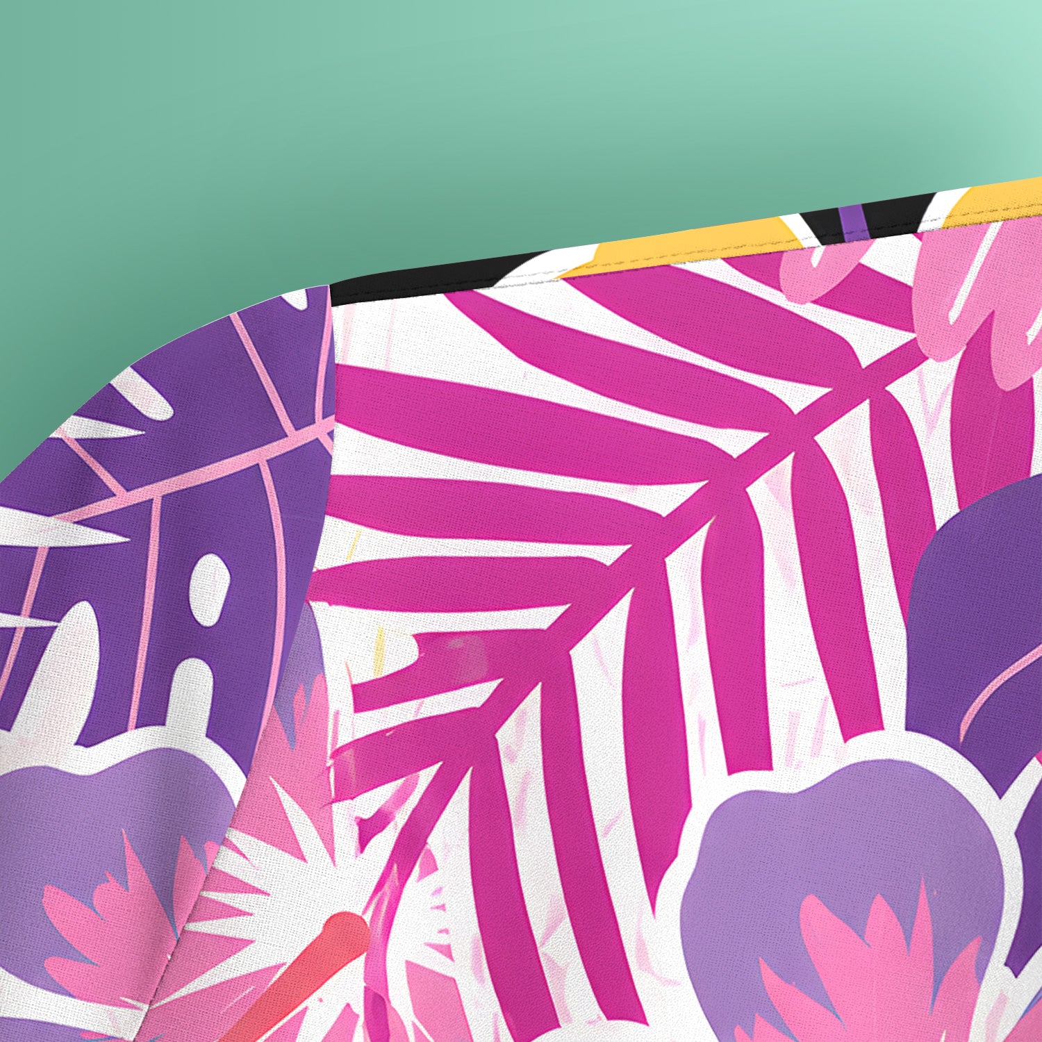 Nurse Tropical Hibiscus Leaf Pattern Scrub Top, Comfortable Scrubs for Nurses