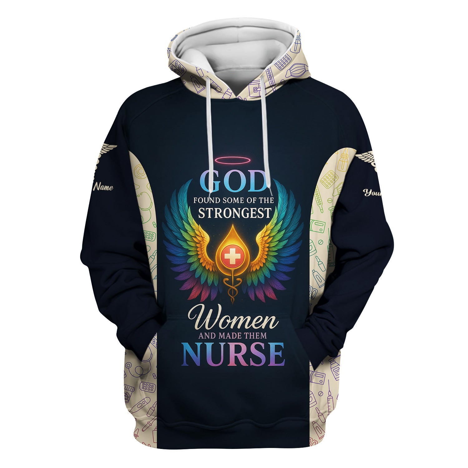 Personalized Christian Nurse Shirt - Strongest Women Made Nurse Graphic Tee - Gift for Women RN LPN & Healthcare Workers