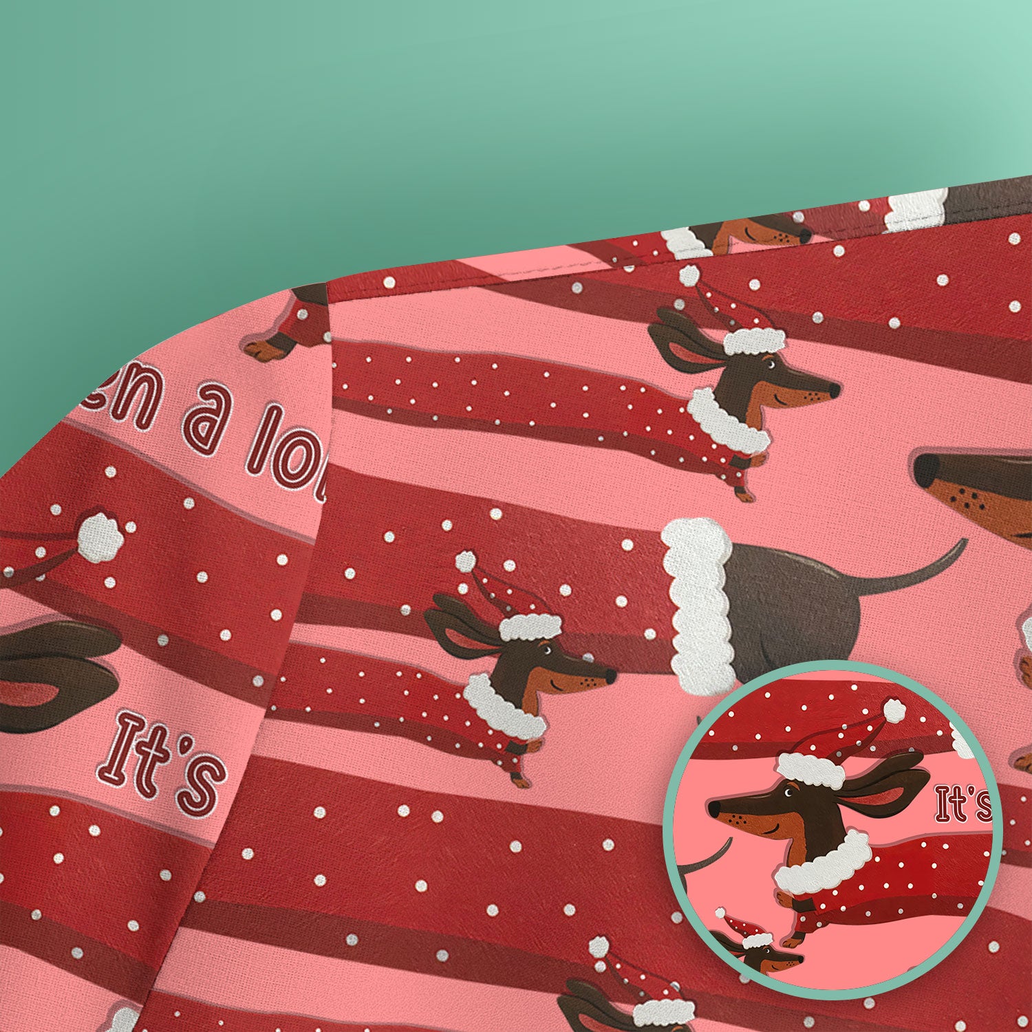 Funny Dachshund Christmas Scrub Top - It's Been a Long Day Shirt - Cute Wiener Dog Holiday Medical Uniform for Women