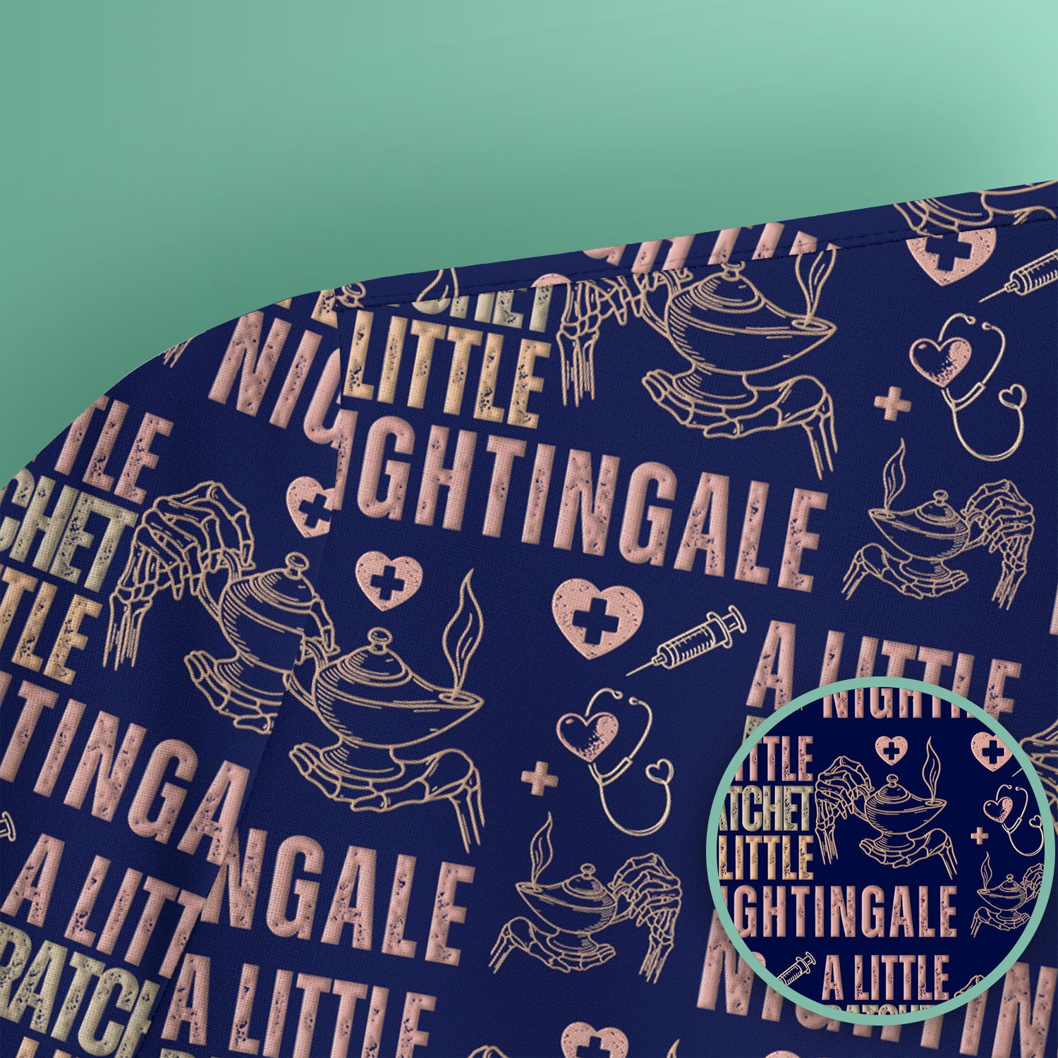 A Little Ratchet A Little Nightingale Nurse Scrub Top, Breathable Fabrics Nursing Uniform