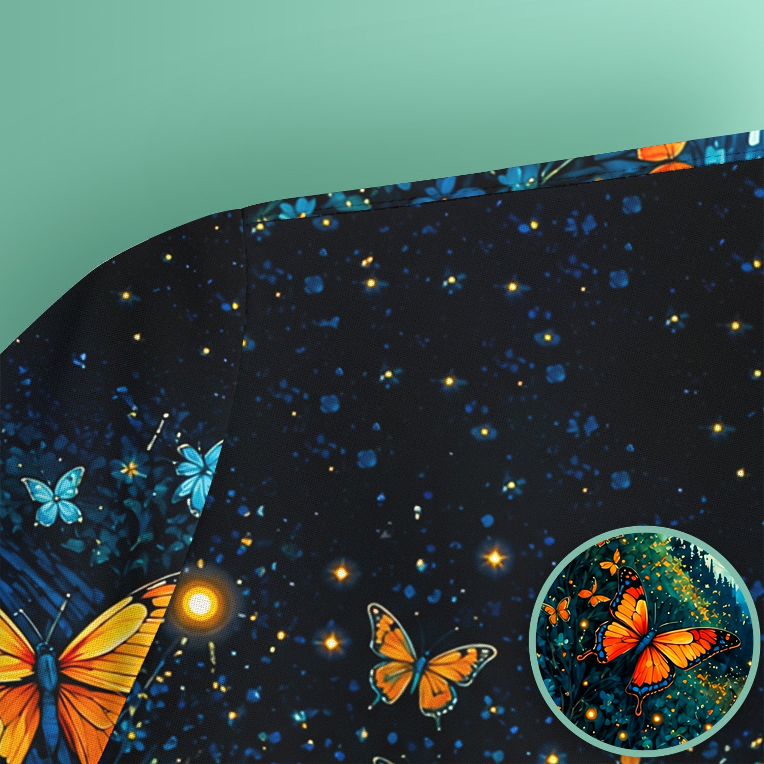 Moonlit Butterfly Nurse Scrub Top for RN, CNA, Pediatric Nurses, Floral Uniform