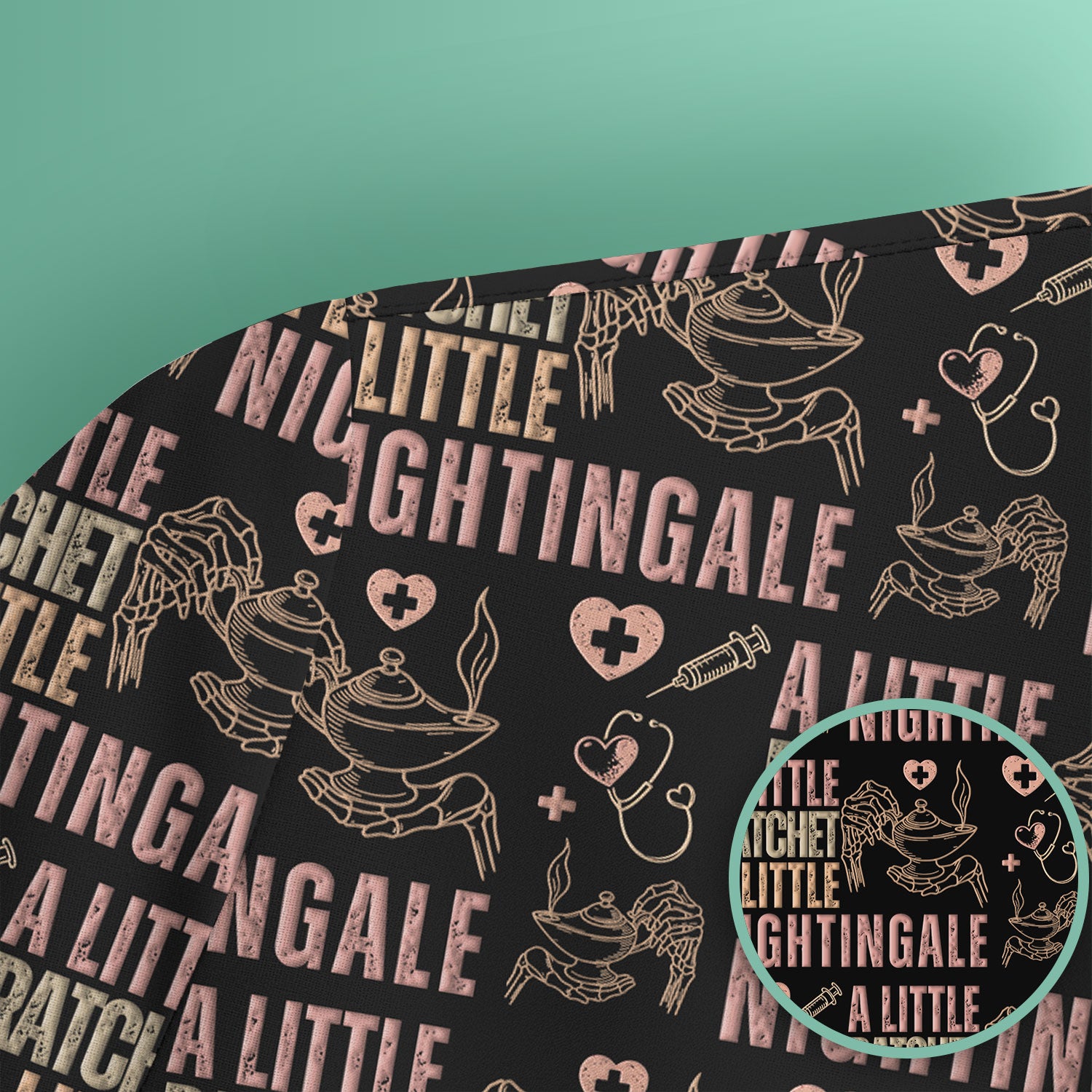 A Little Ratchet A Little Nightingale Nurse Scrub Top, Breathable Fabrics Nursing Uniform