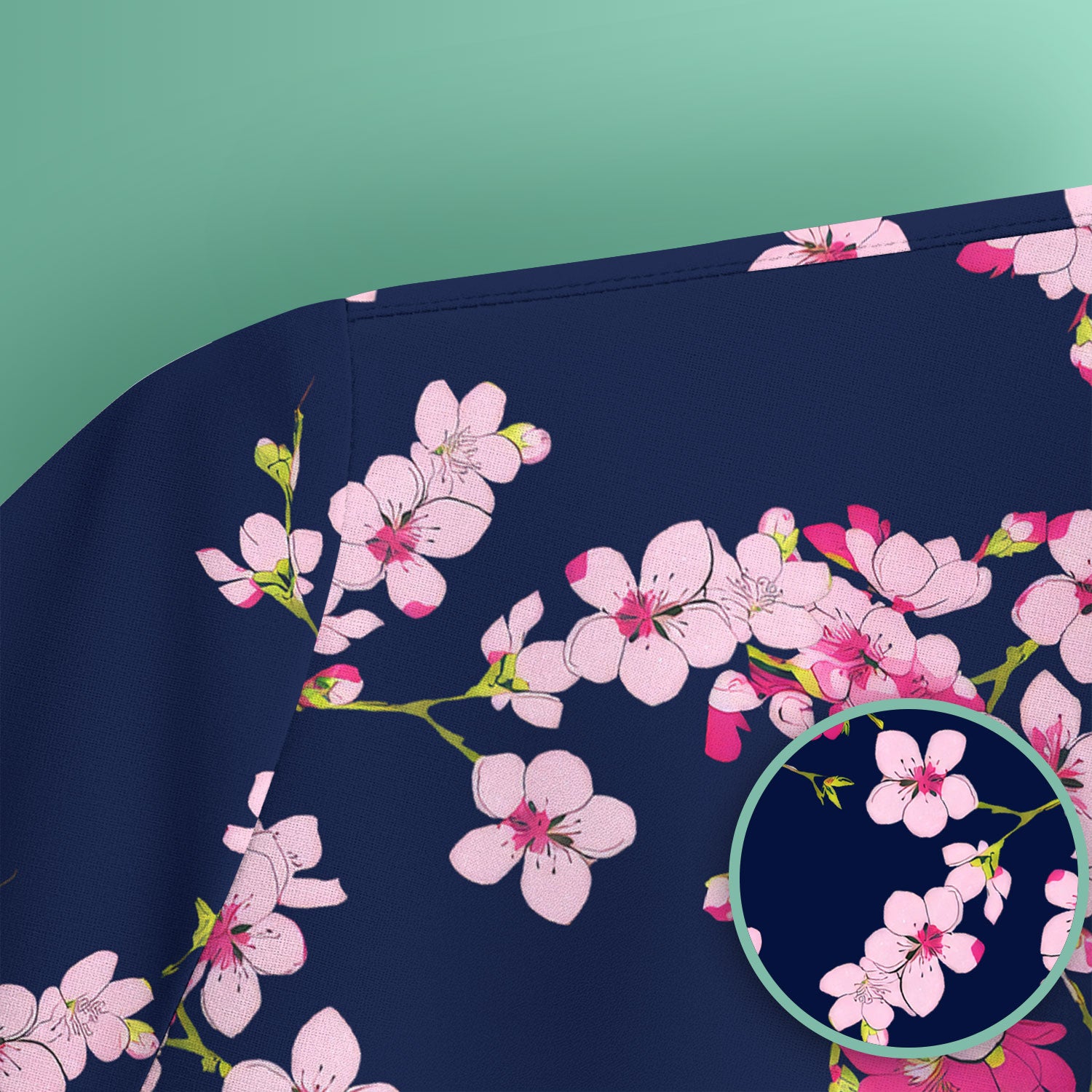 Elegant Cherry Blossom Floral Pattern Srubs, Comfortable Scrubs for Nurses
