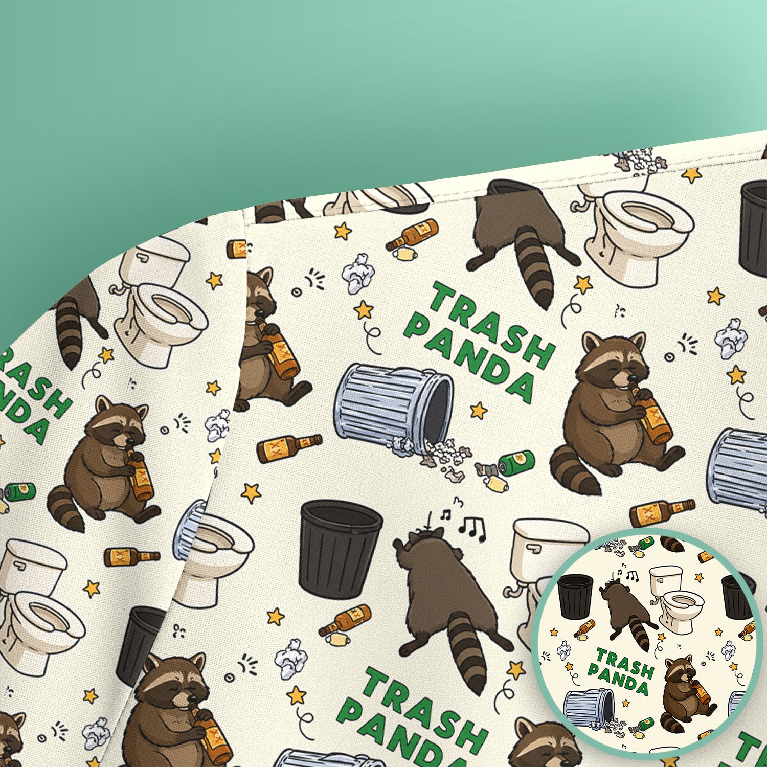 Funny Trash Panda Raccoon Scrub Top, Comfortable Scrubs for Nurses