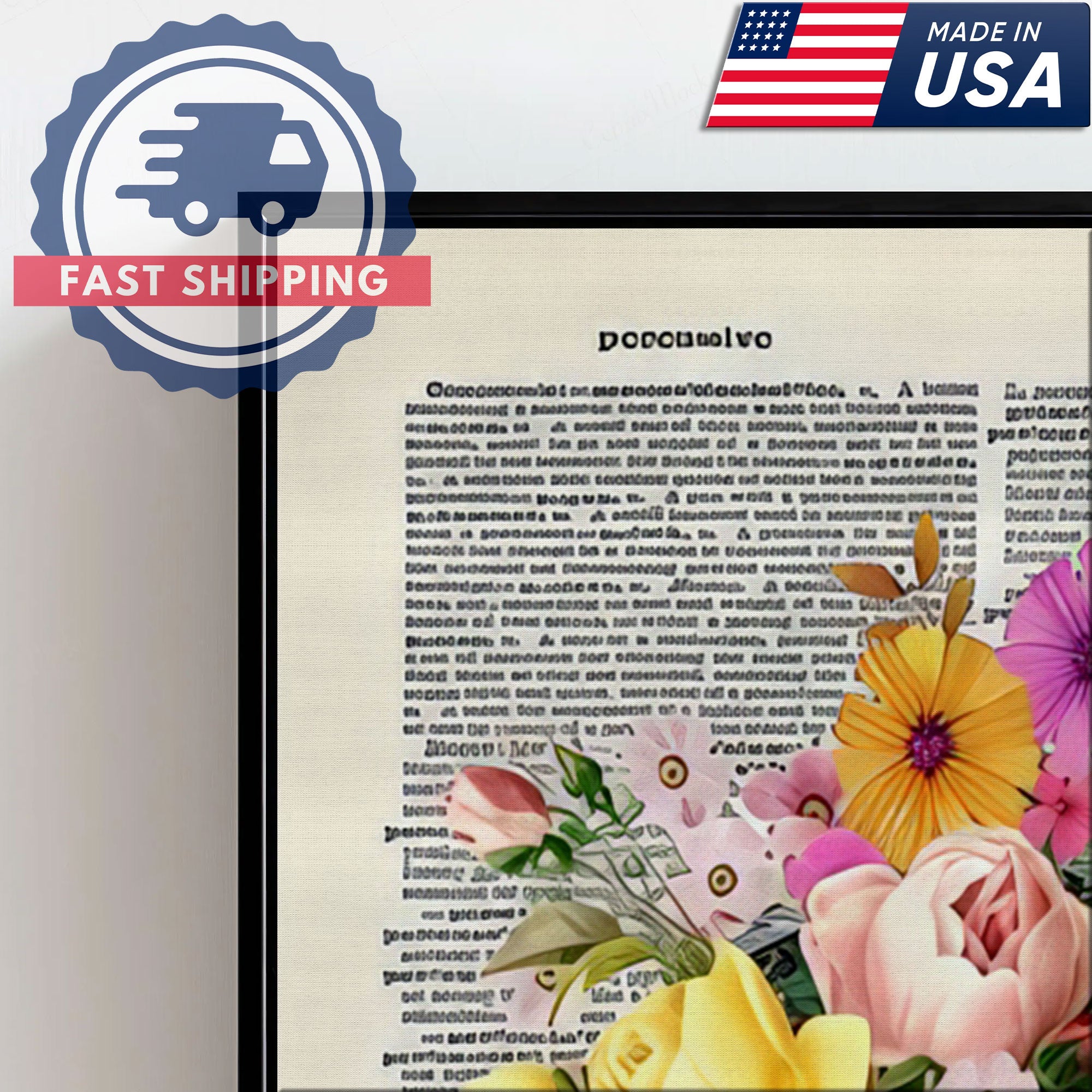 Floral Human Anatomy Nurse Canvas Wall Art, Medical Office Decor