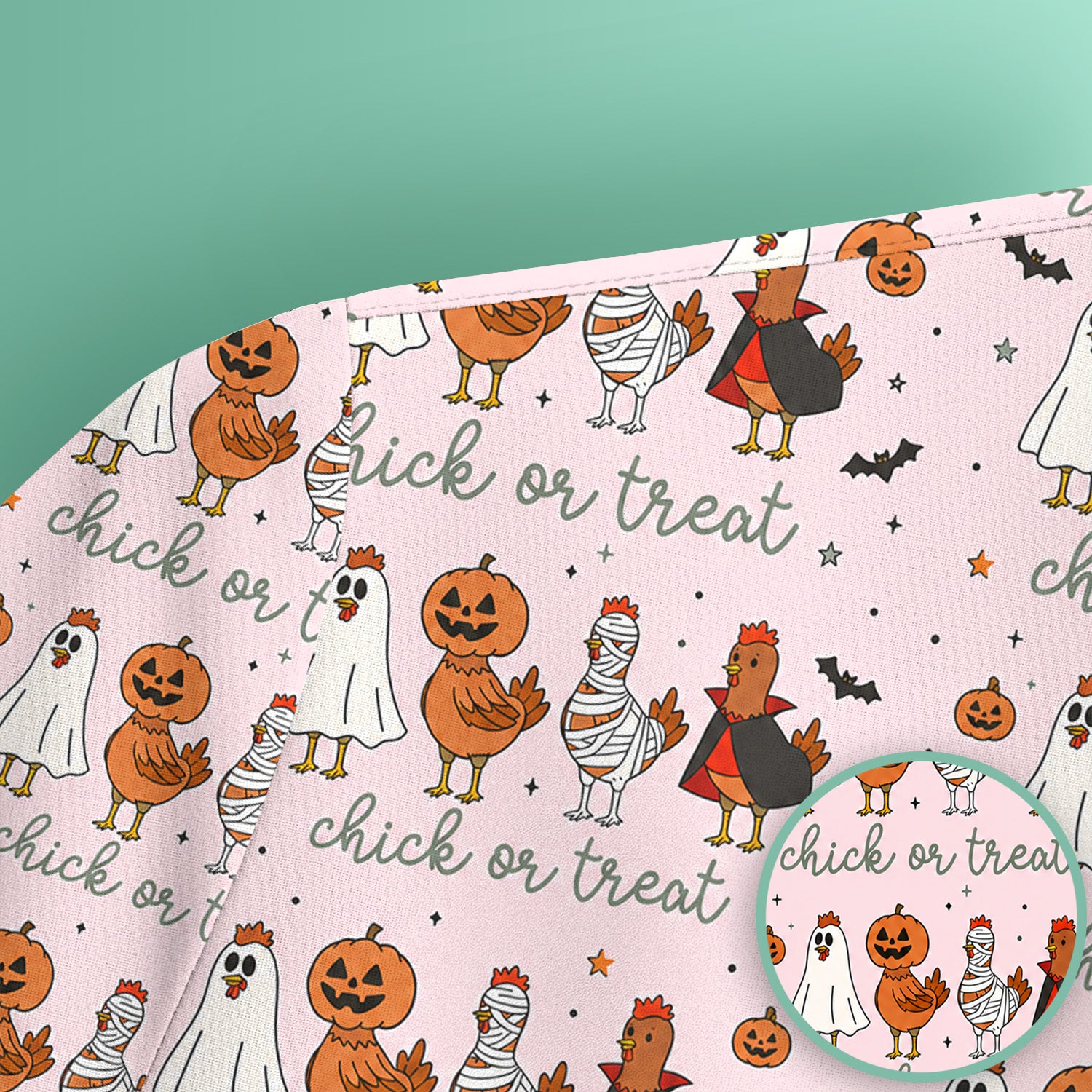 Funny Chick Or Treat Season Scrub Top, Comfortable Scrubs for Nurses