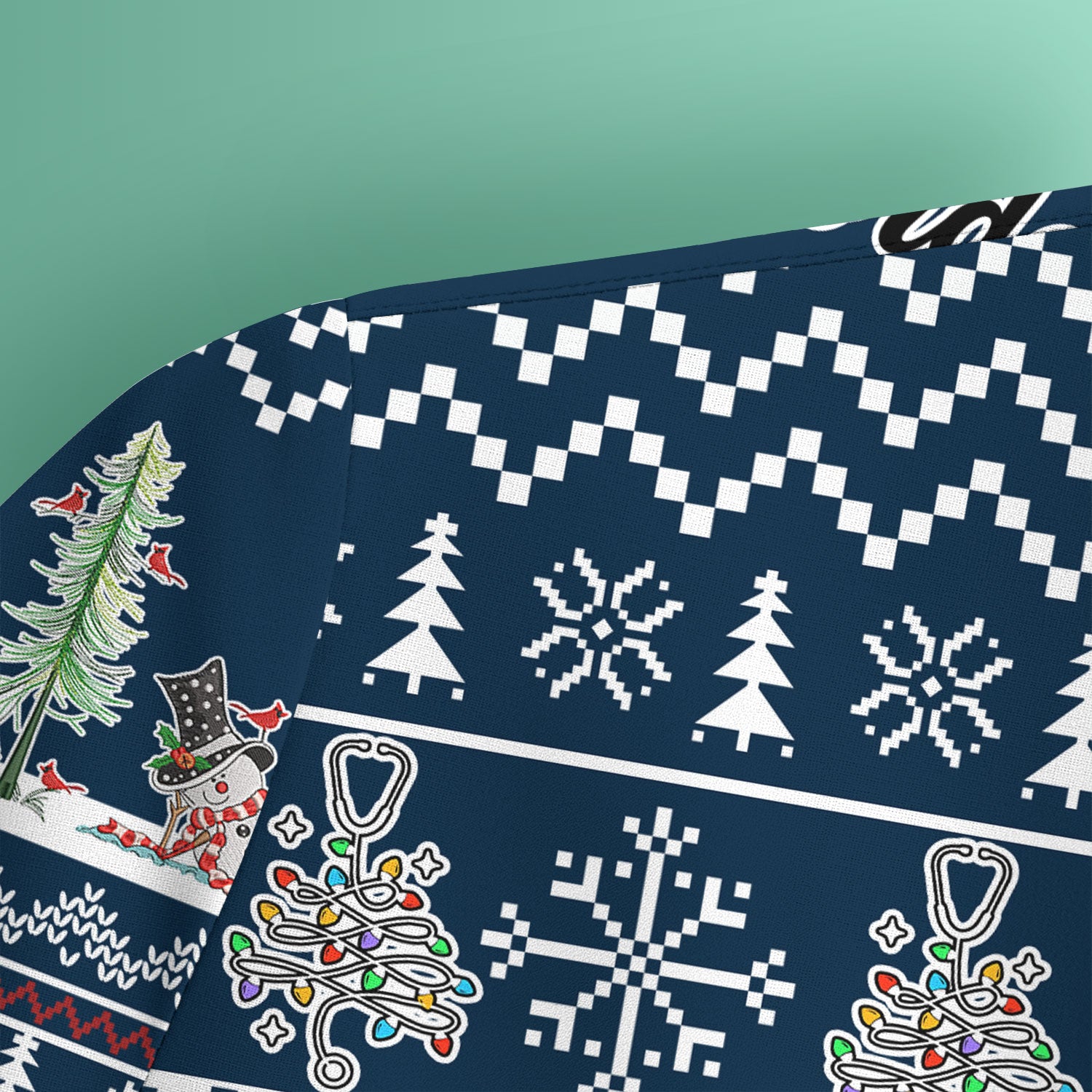 Snowman Christmas Scrub Top, Funny Holiday Nurse Shirt, It's The Most Wonderful Time Of The Year Uniform FOr Nursing