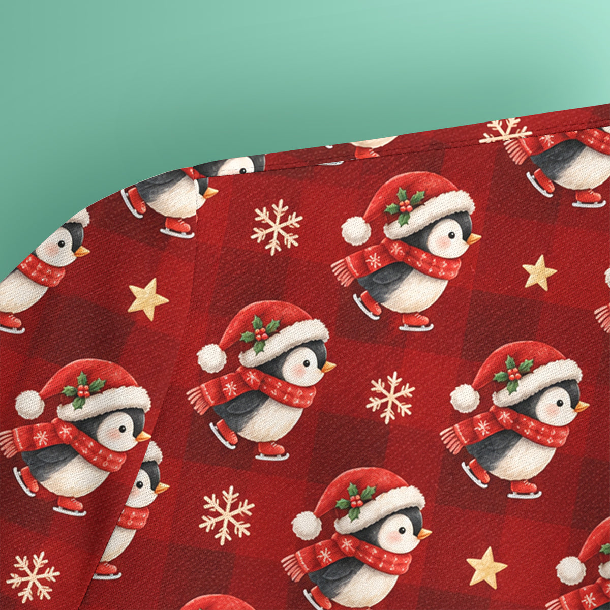 Cute Christmas Ice Skating Penguin Scrub Top, Comfortable Scrubs for Nurses