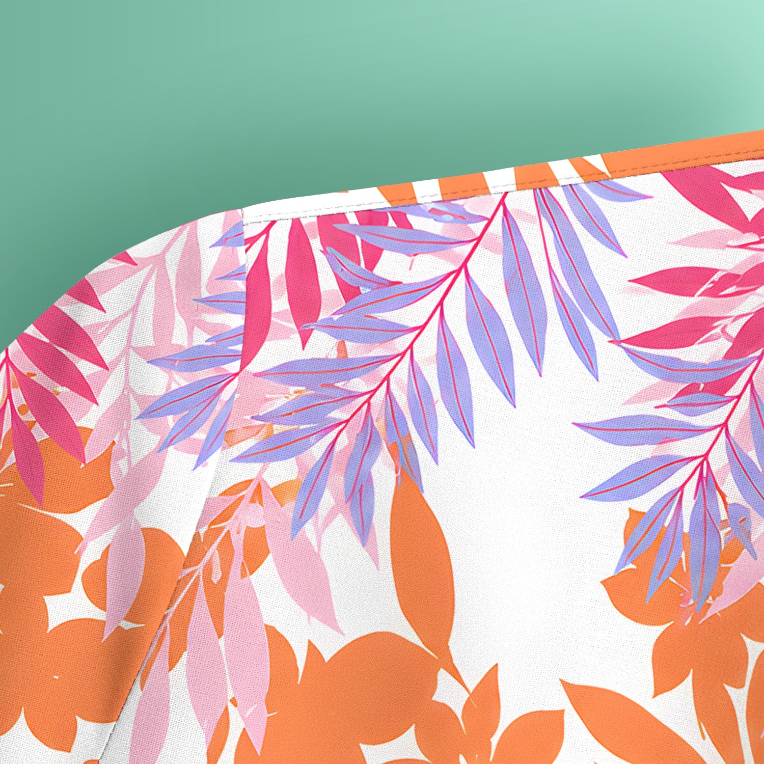 Cheerful Tropical Hibiscus Bloom Pattern Scrub Top, Comfortable Scrubs for Nurses