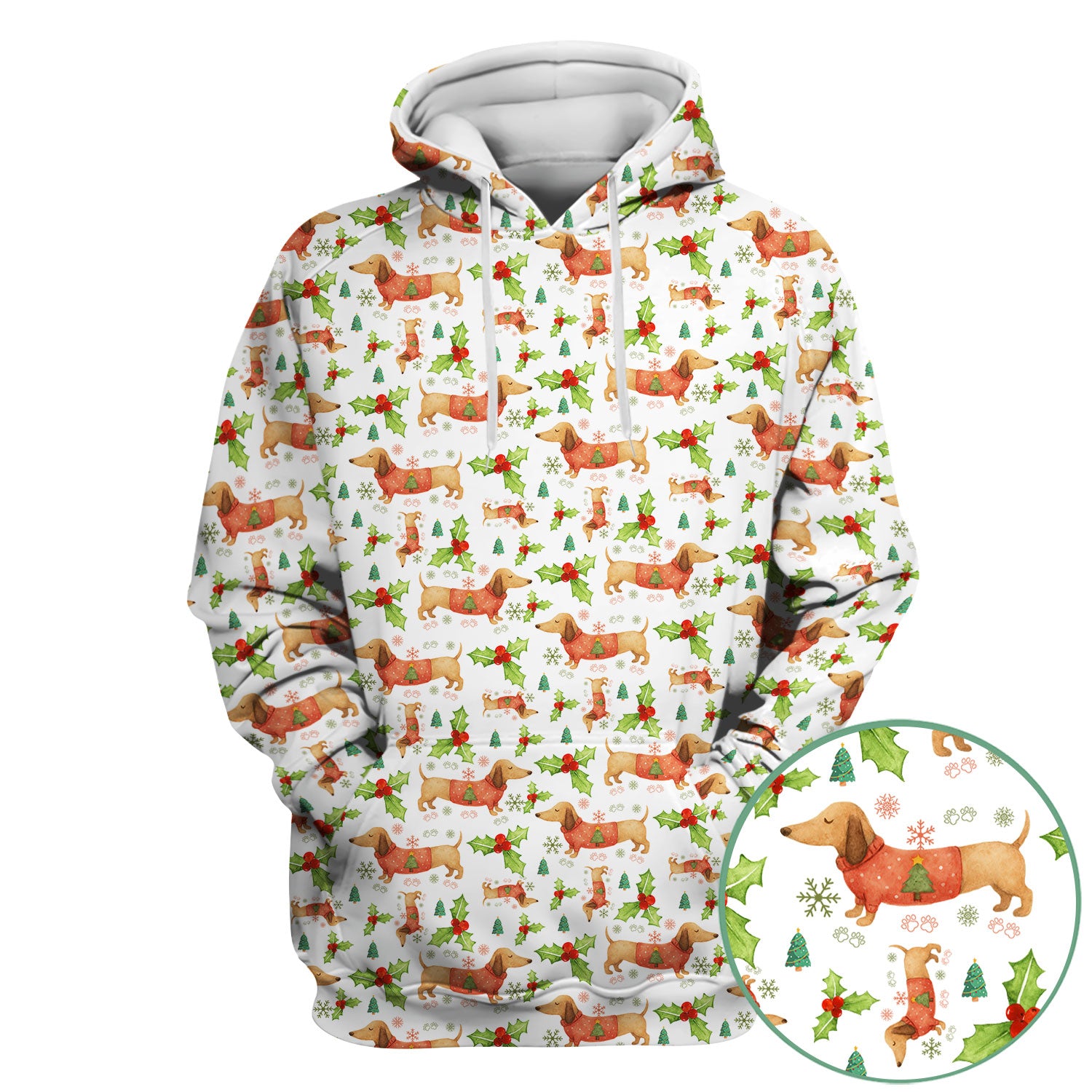 Festive Holiday Dachshund Scrub Top - Funny Sausage Dog Christmas Shirt - Wiener Puppy Lover Gift for RN CNA LPN