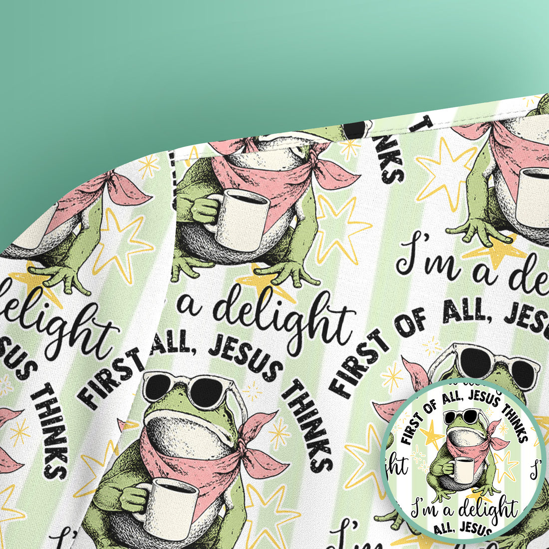 Funny Frog Coffee Quote Pattern Scrub Top, Comfortable Scrubs for Nurses