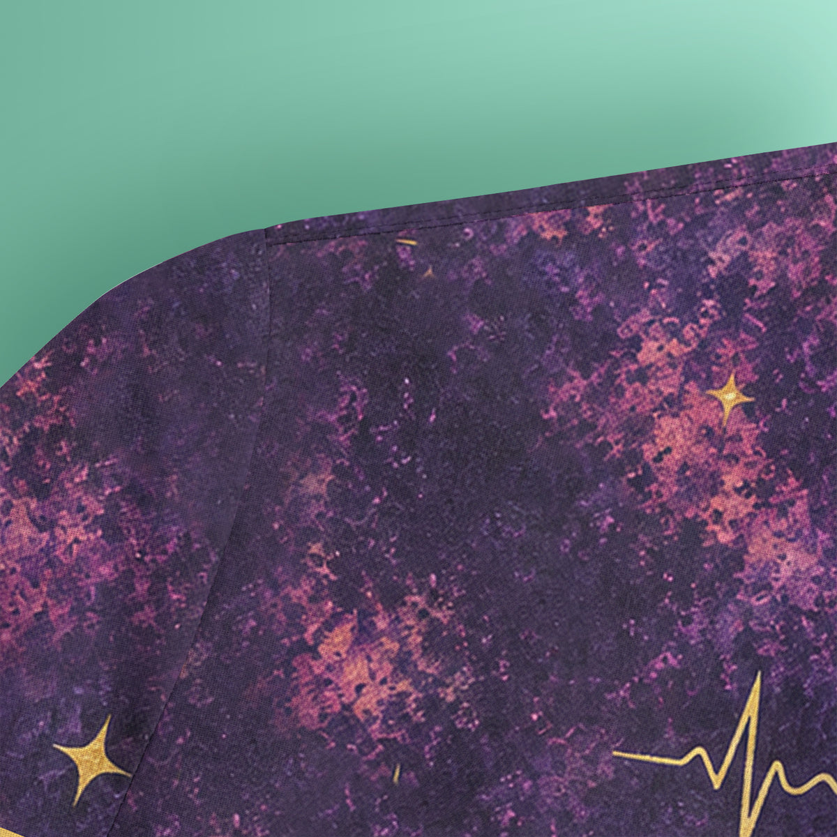 Celestial Nurse Black Cat Crescent Moon Scrub Top, Comfortable Scrubs for Nurses