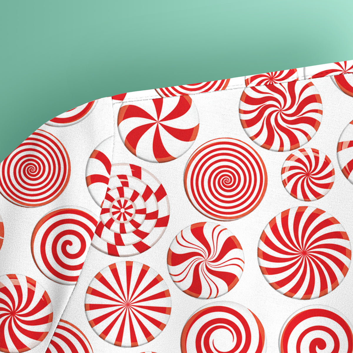 Christmas Peppermint Candy Pattern Scrub Top, Comfortable Scrubs for Nurses