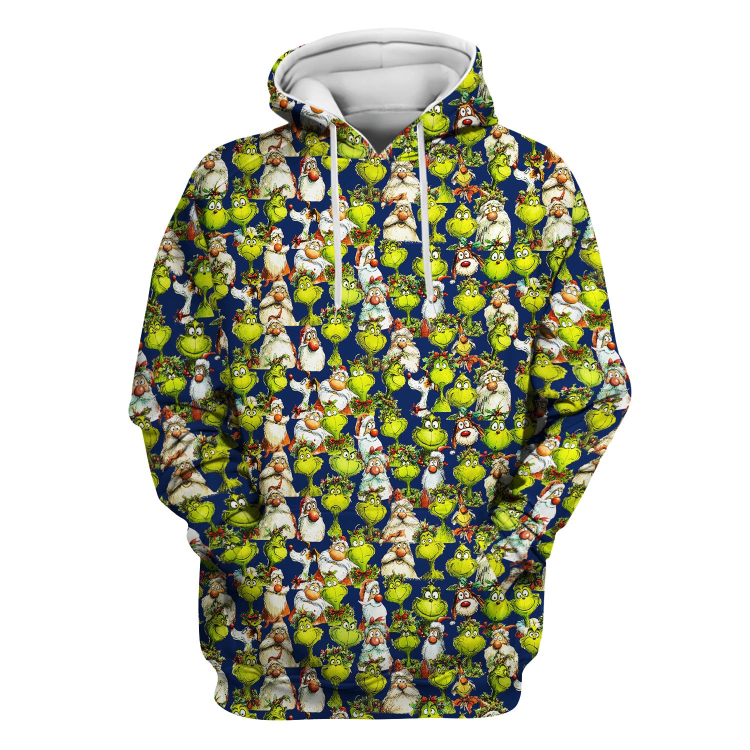 Funny Grinch Nurse Scrub Top Multi Color - Cartoon Characters Scrub Shirt - Cute Christmas Nursing Workwear with Pockets