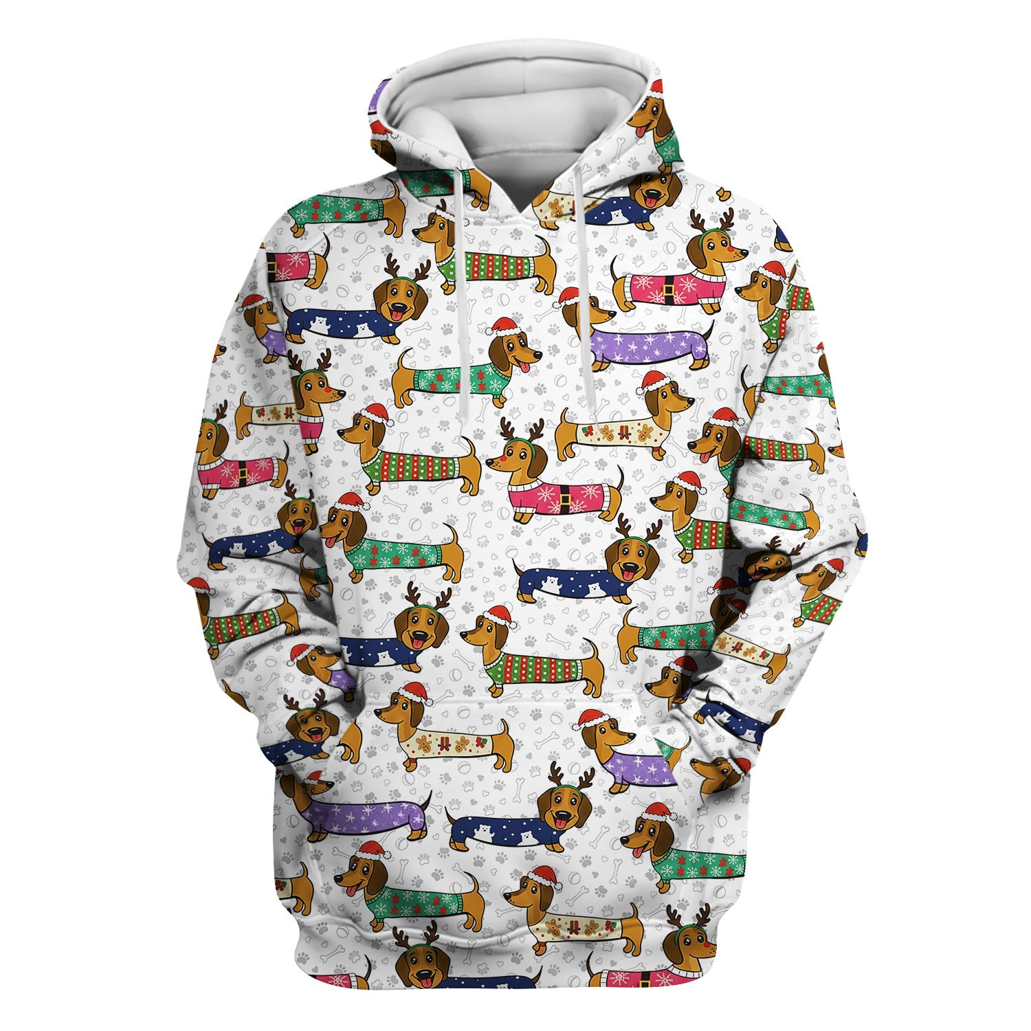 Christmas Dachshund Scrub Top for Women - Cute Dog Nursing Uniform with Pockets - Holiday Reindeer Wiener Dog Shirt - Funny Vet Tech Workwear