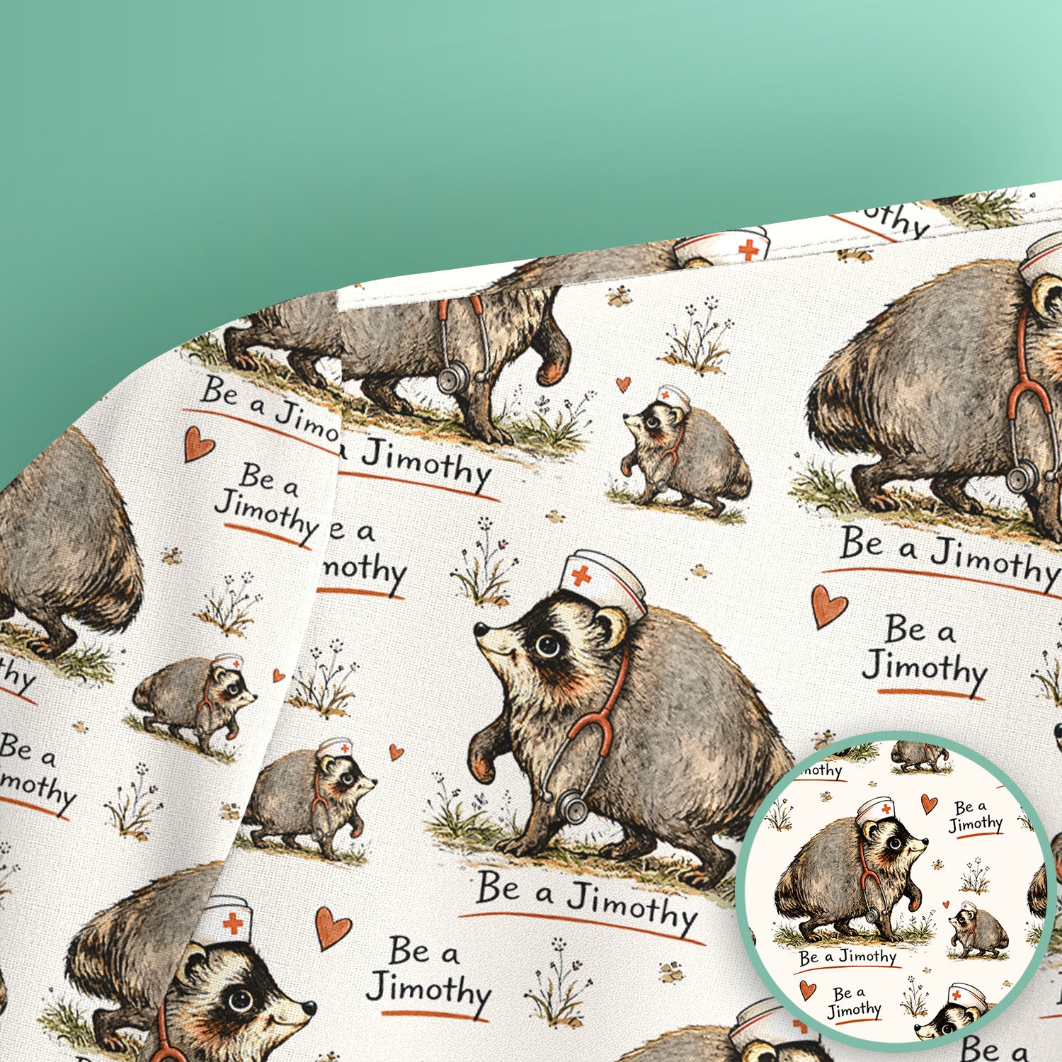 Funny Be A Jimothy Opossum Nurse Scrub Top, Comfortable Scrubs for Nurses