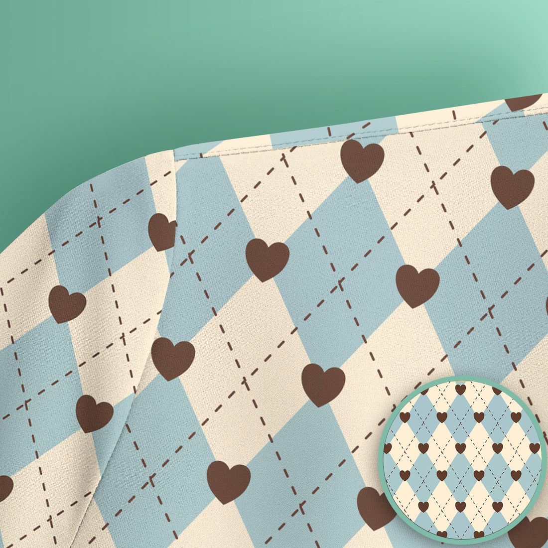 Plaid Heart Pattern Scrubs Top, Comfortable Scrubs for Nurses