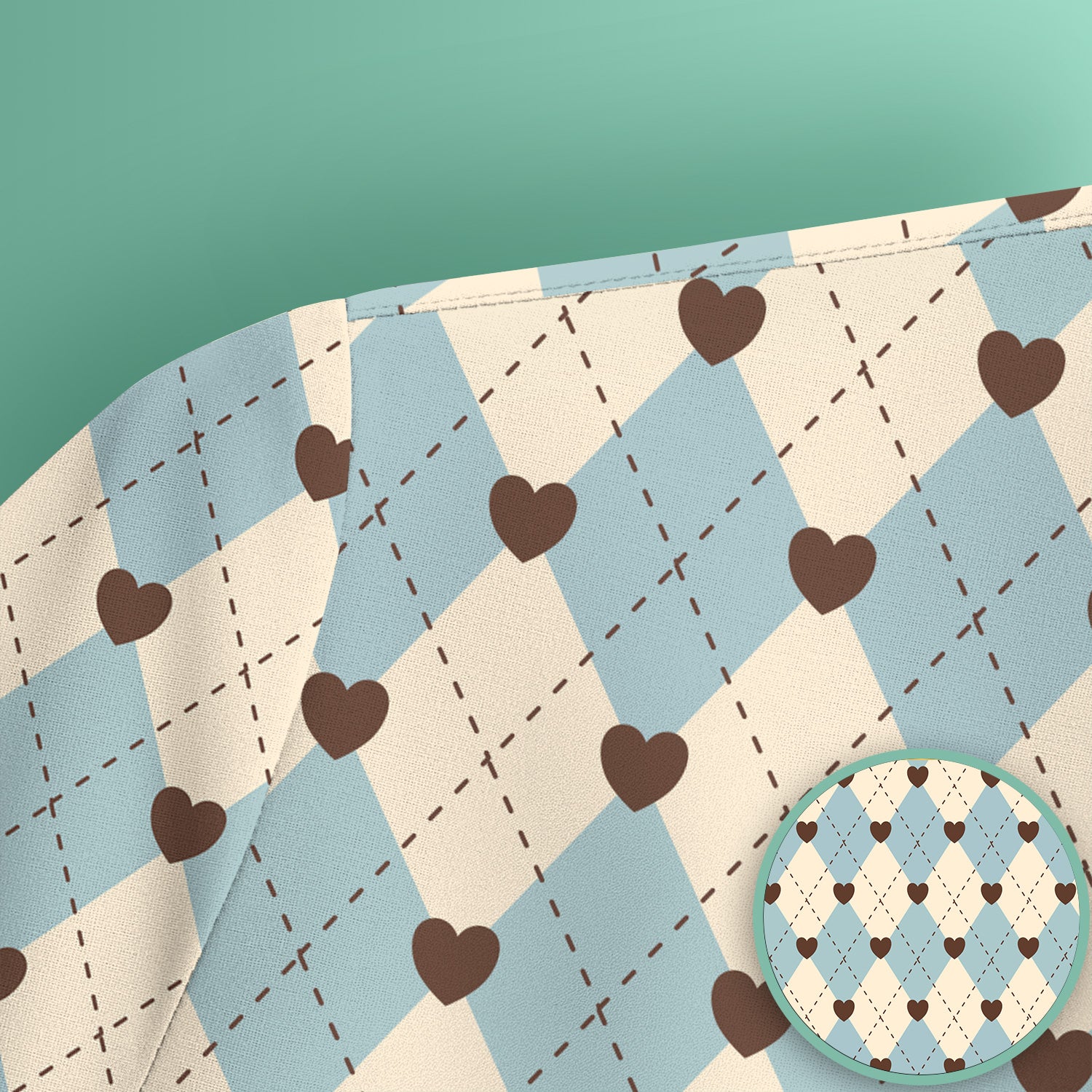 Plaid Heart Pattern Scrubs Top, Comfortable Scrubs for Nurses
