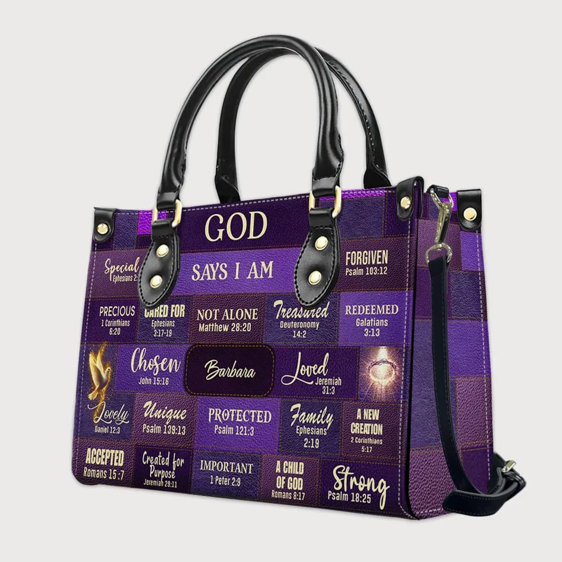 Personalized Nurse Handbag for Women, God Say I Am Handbag Multiple Color Options, Gift for CNA RN LPN