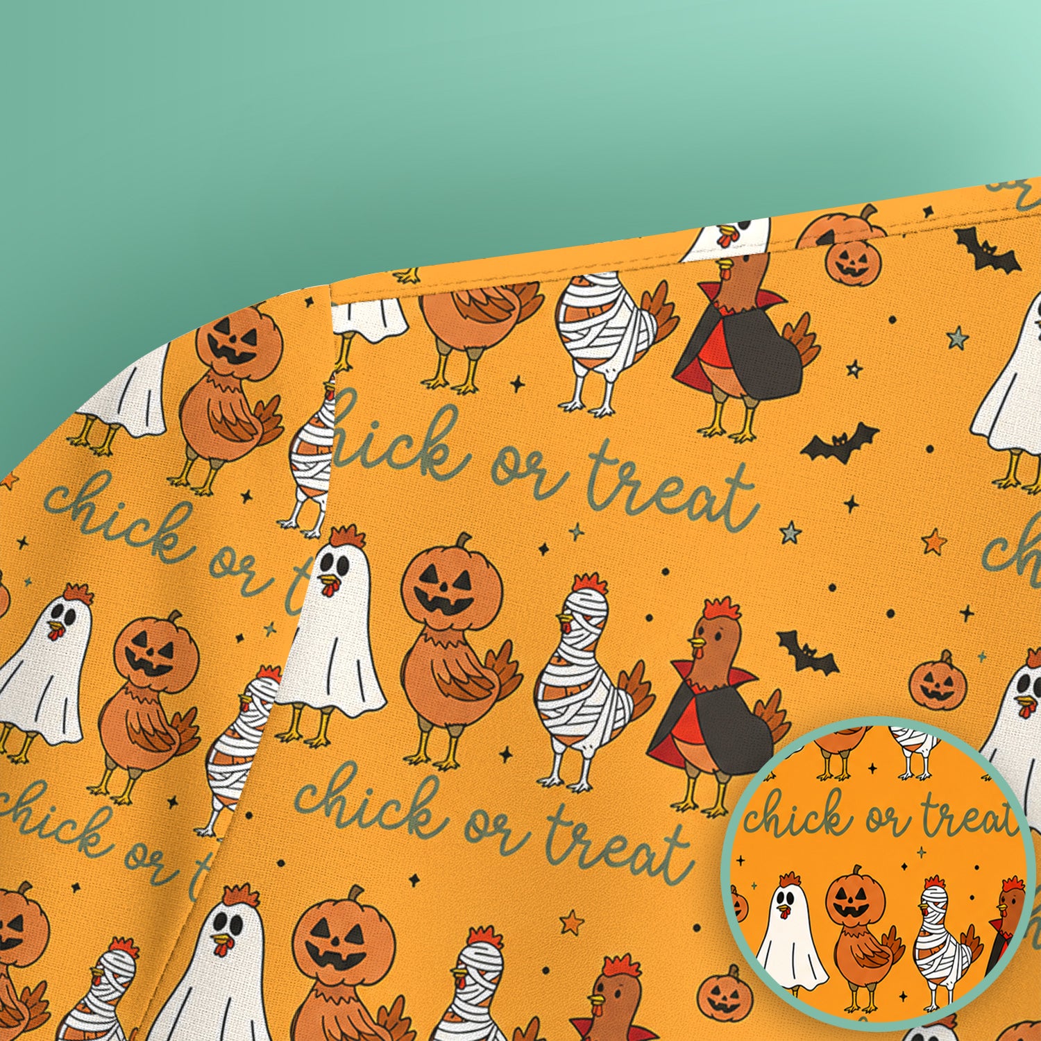 Funny Chick Or Treat Season Scrub Top, Comfortable Scrubs for Nurses