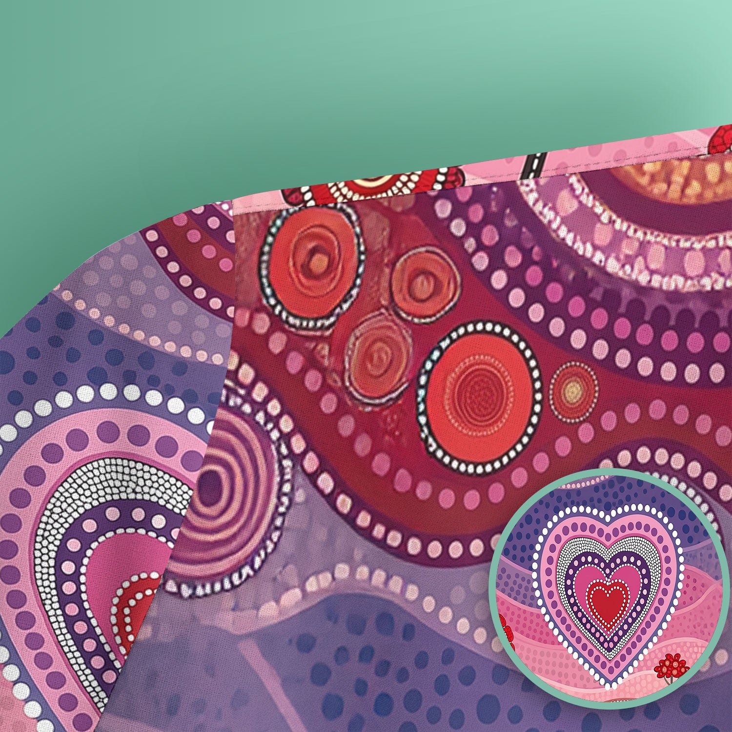 Boho Dot Art Valentine Scrub Top, Artistic Heart Pattern Nurse Shirt, Comfortable Scrubs For Nursing