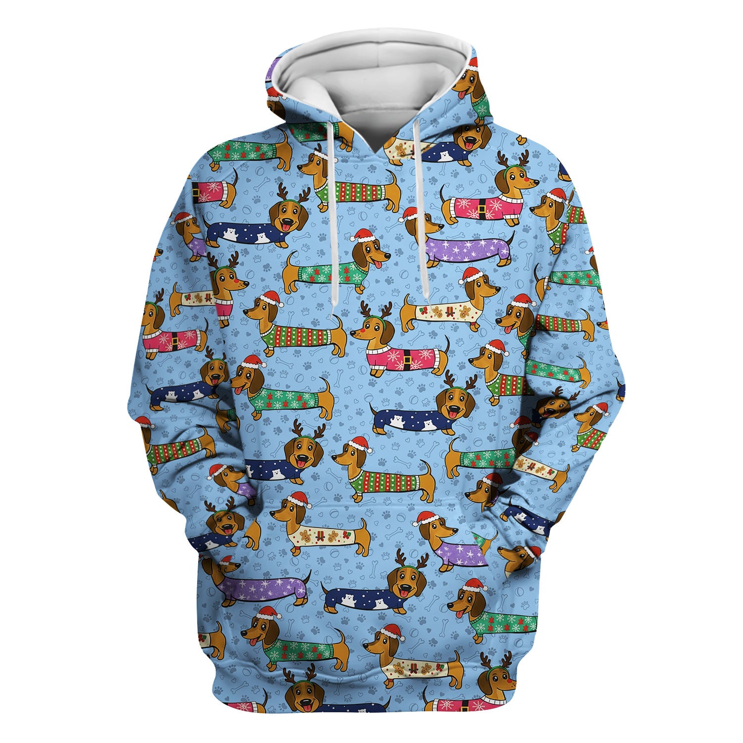 Funny Dachshund Dog Christmas Scrub Top for Nurses - Holiday Reindeer Wiener Dog Shirt - Cute Vet Tech Uniform Gift