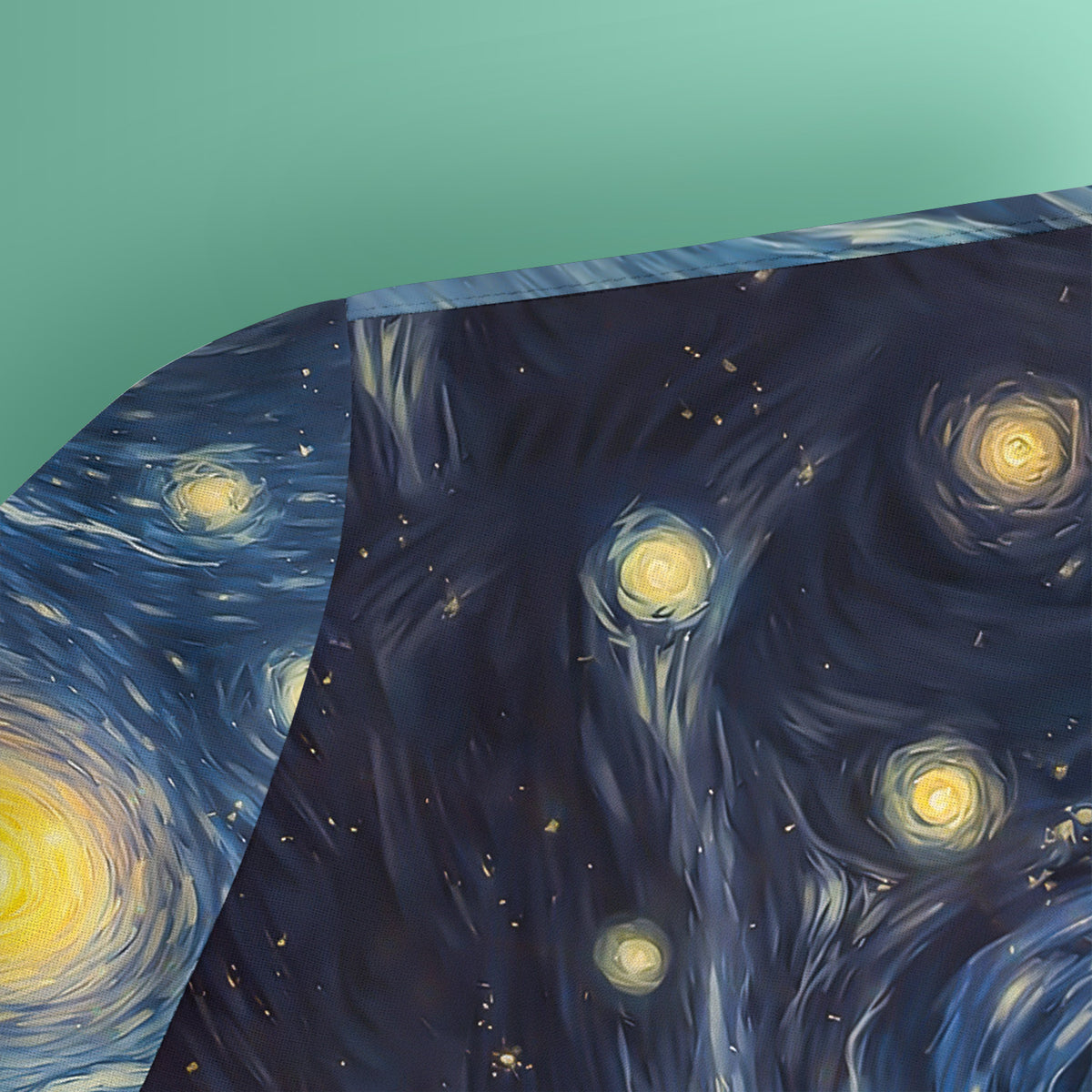 „Starry Night“-Katzen-Print V-Ausschnitt-Kasack, für katzenliebende Pflegekräfte