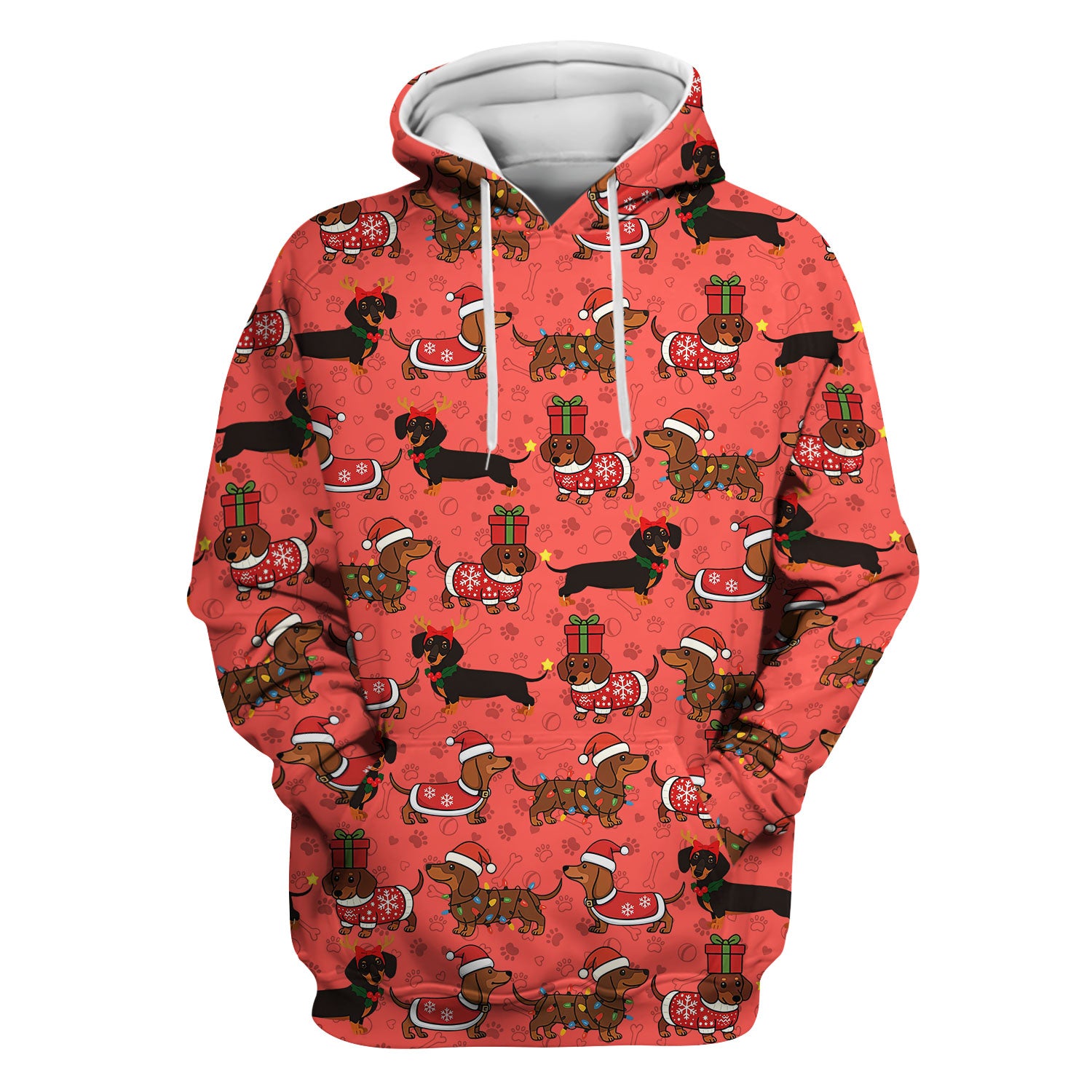 Cute Christmas Dachshund Shirt - Funny Wiener Dog in Santa Costume Multi Colors - Holiday Sausage Dog T-Shirt Gift for Pet Lovers