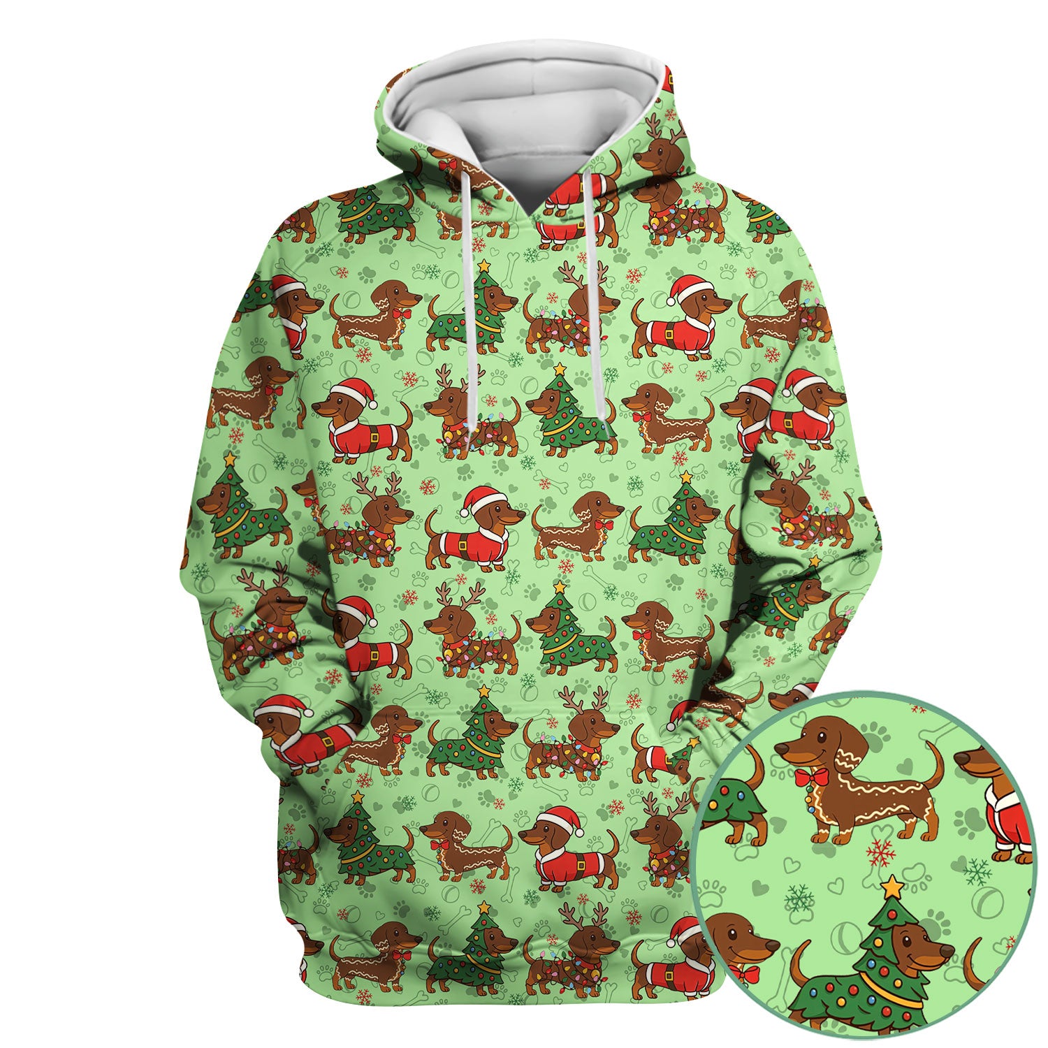 Christmas Dachshund Scrub Top - Funny Sausage Dog Wiener Holiday Nurse Shirt - Xmas Medical Uniform Gift for RN CNA LPN