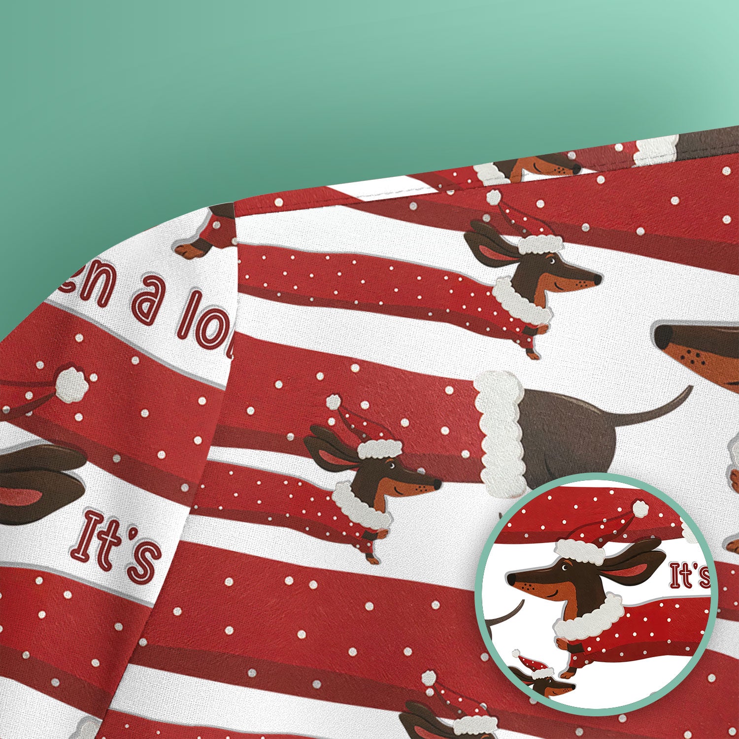 Funny Dachshund Christmas Scrub Top - It's Been a Long Day Shirt - Cute Wiener Dog Holiday Medical Uniform for Women
