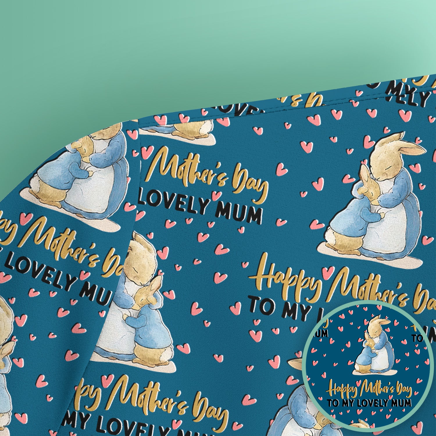 Happy Mothers Day Bunny Love Pattern Scrubs Top, Comfortable Scrubs for Nurses