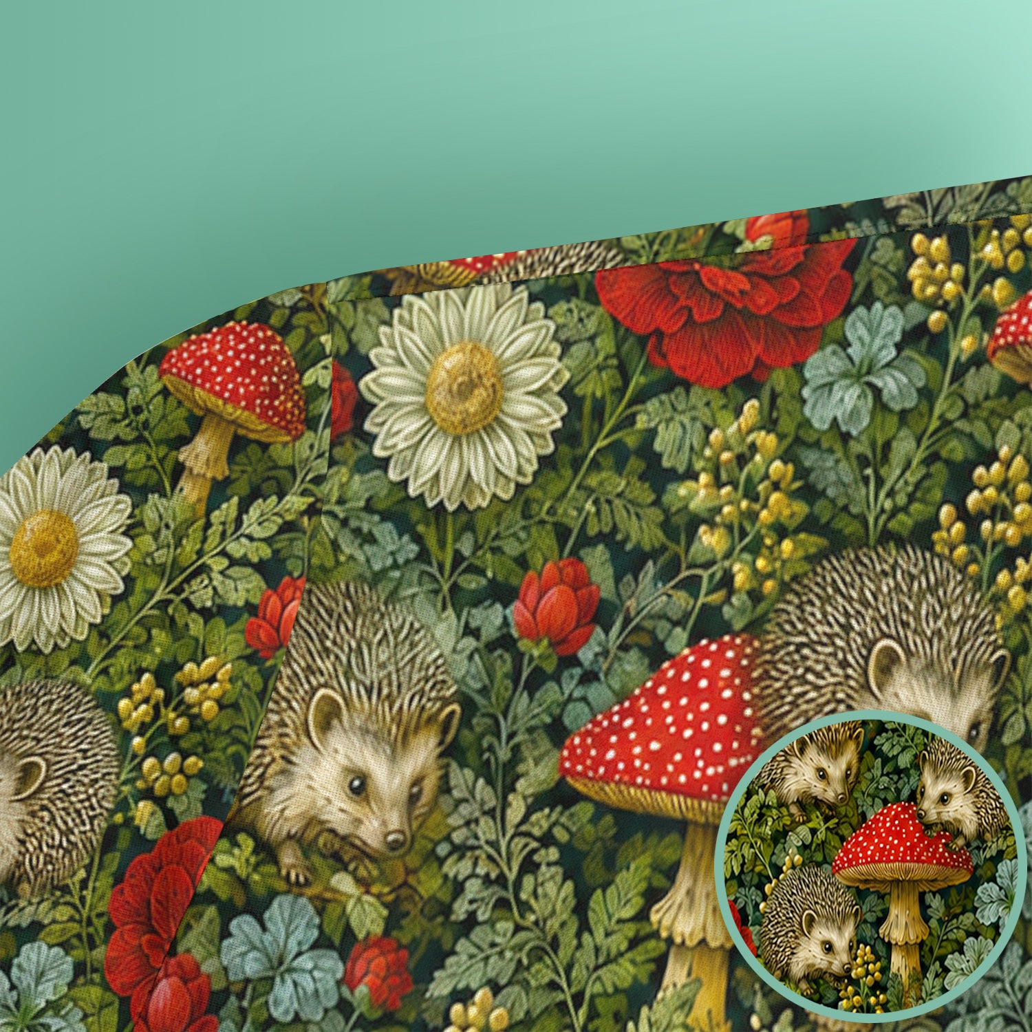 Enchanted Woodland Hedgehog Nurse for Pediatric Nurses, RN, CNA, Garden Medical Scrub Top, Comfortable Scrubs for Nurses