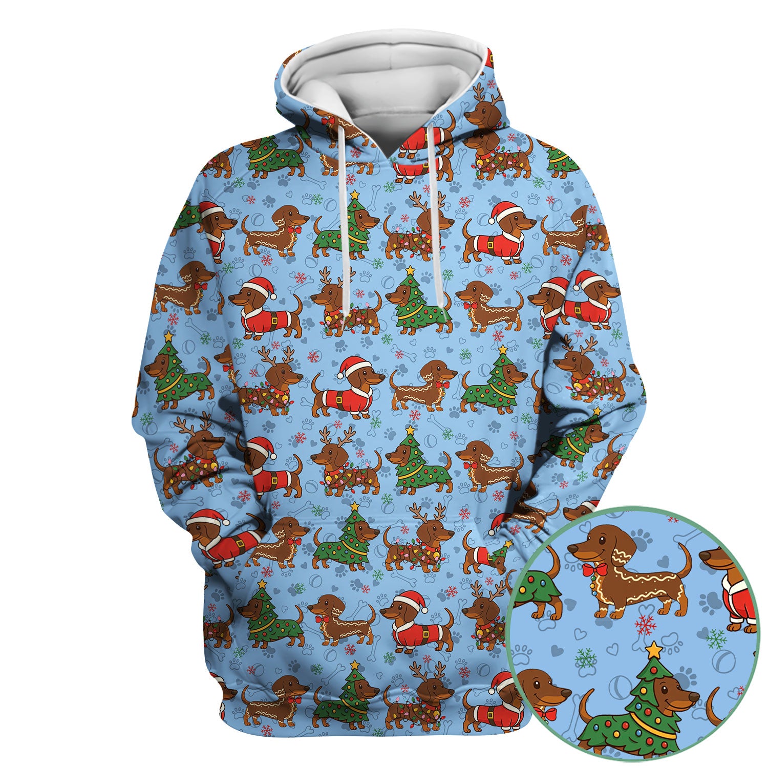 Christmas Dachshund Scrub Top - Funny Sausage Dog Wiener Holiday Nurse Shirt - Xmas Medical Uniform Gift for RN CNA LPN