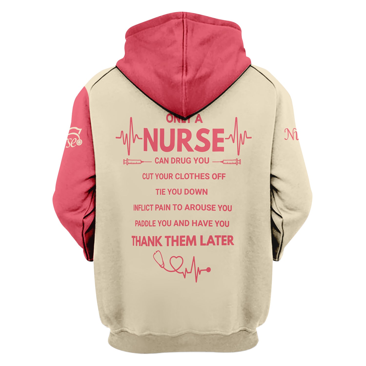 Personalized Nurse Shirt for Women - Pink Floral Stethoscope Design - Custom Name Gift for RN, CNA, LPN