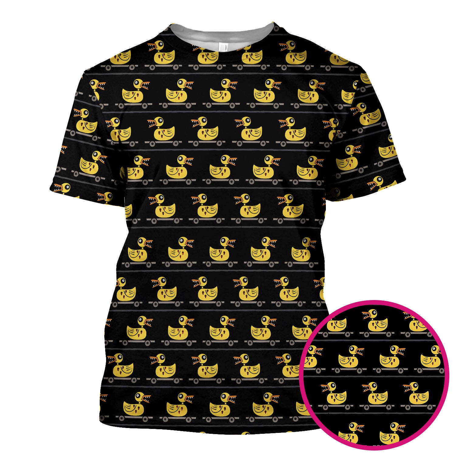 Spooky Rubber Duck Scrub Top, Cute Creepy Halloween Nursing Uniform