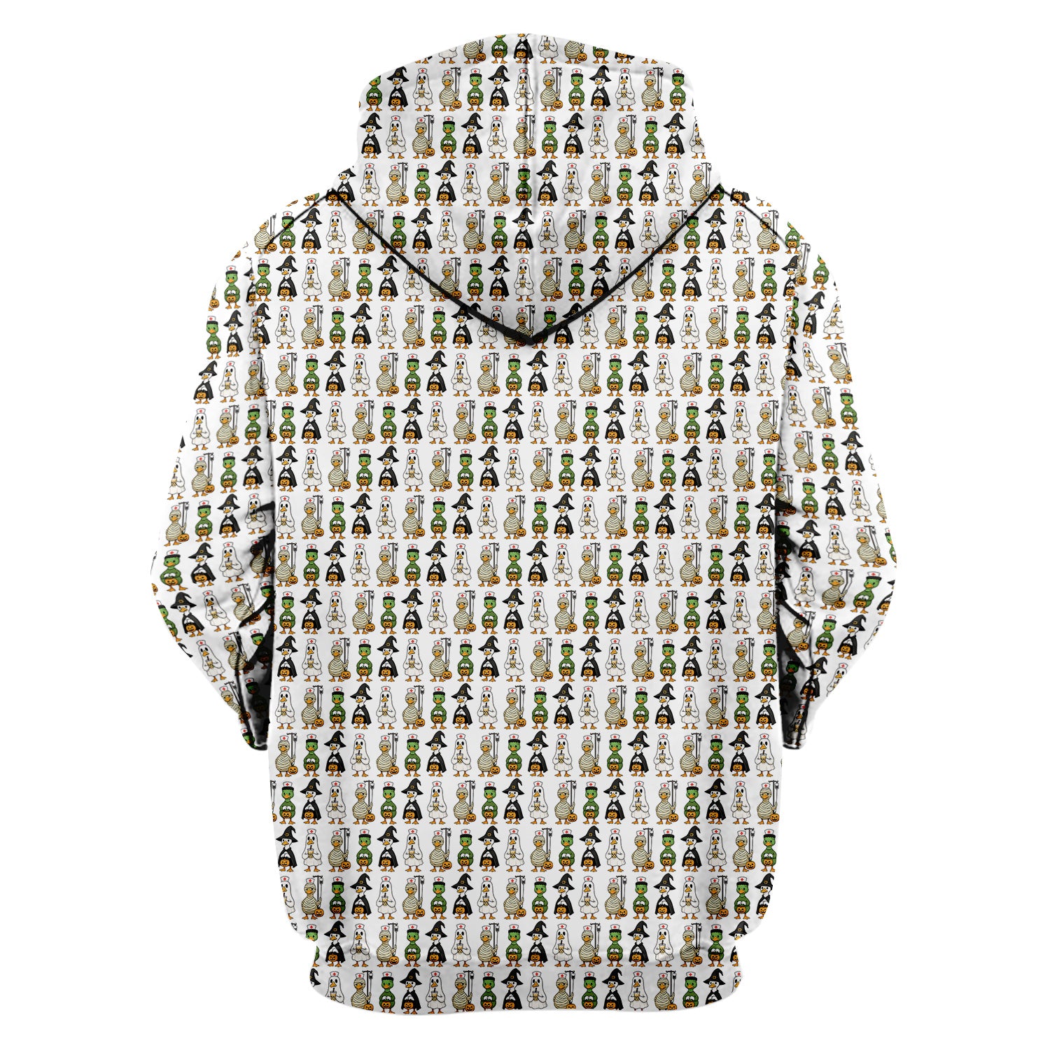Funny Nurse Halloween T-Shirt - Cute Duck in Halloween Costumes Pattern Design - Gift for Women RN LPN & Healthcare Workers