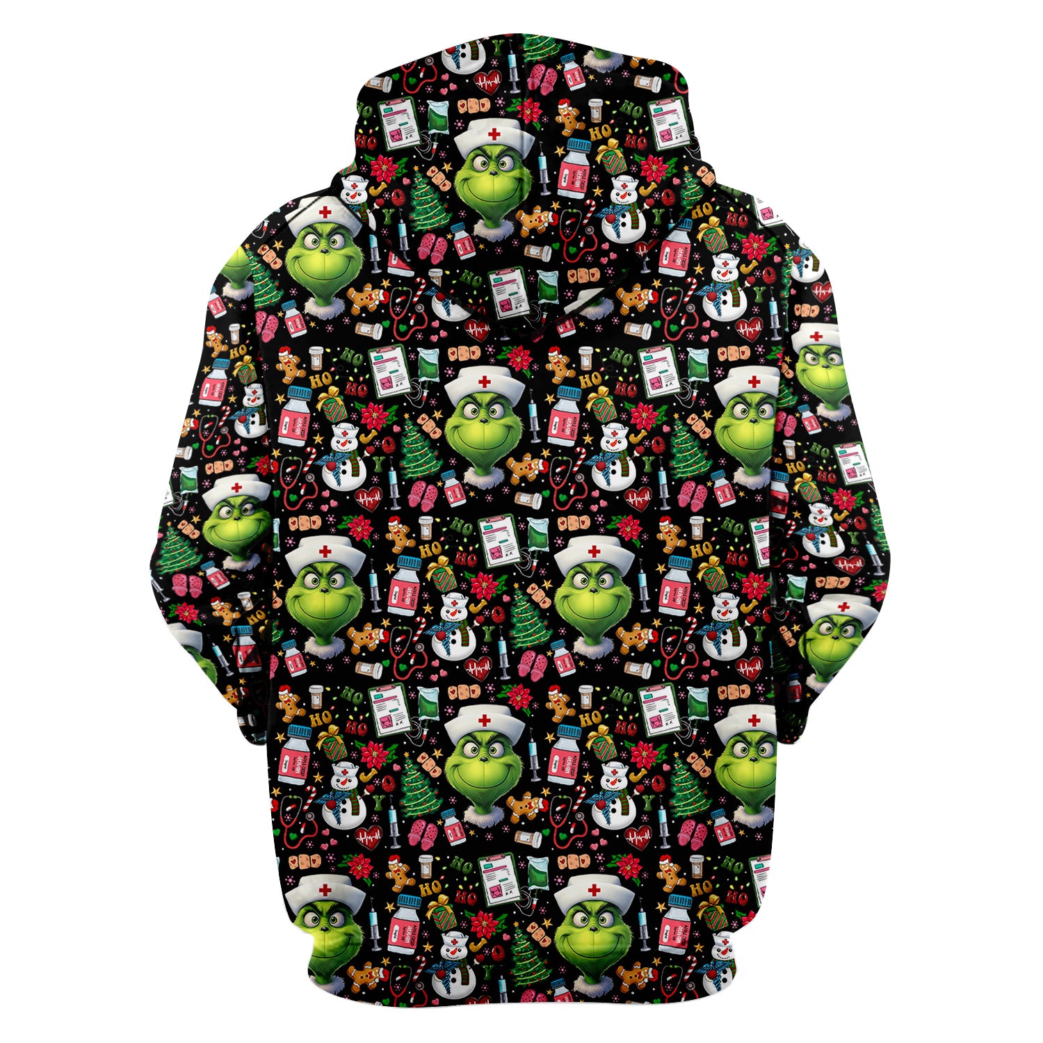 Funny Christmas Scrub Top for Nurses - Grinch Nurse Shirt Holiday Medical Gift - RN LPN CNA Gift