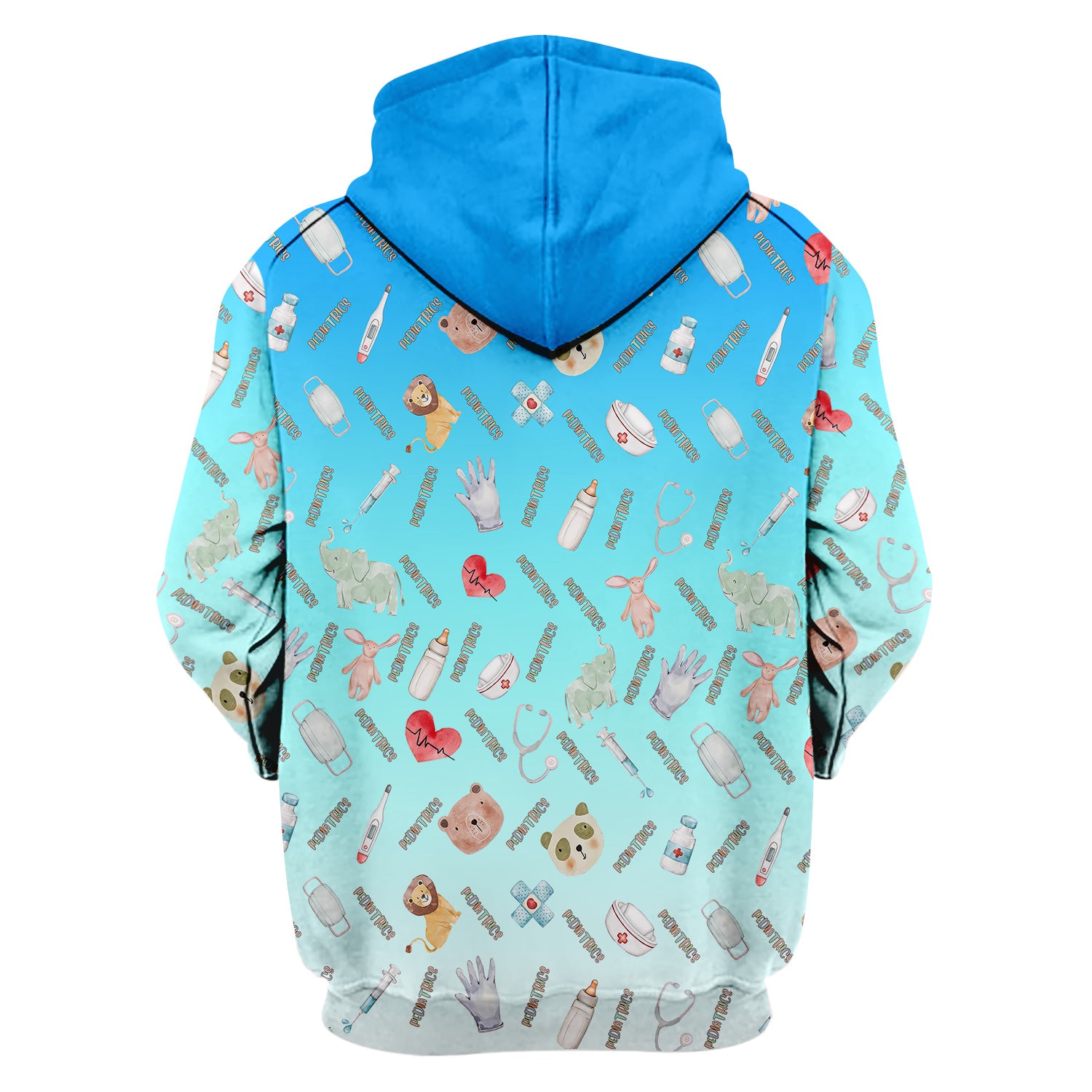 Adorable Pediatric Medical Scrub - Medical Uniform Top with Animal & Heart Icons - Gift for RN, CNA, LPN, Healthcare Worker